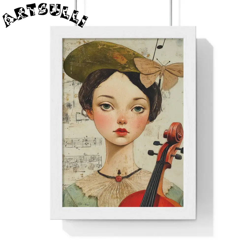 Type Beat Girl III Vertical Framed Poster, Artsulli - Art is Long, Life is Short, Poster, Size, 8" x 11", Color, White, , , 84555363312818837579