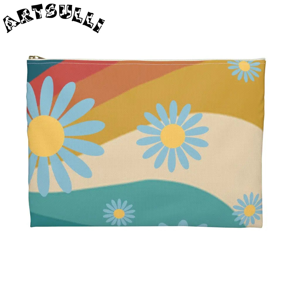 JAKKOUTTHEBXX Psychedelic Floral Hills Multi-Color Accessory Pouch