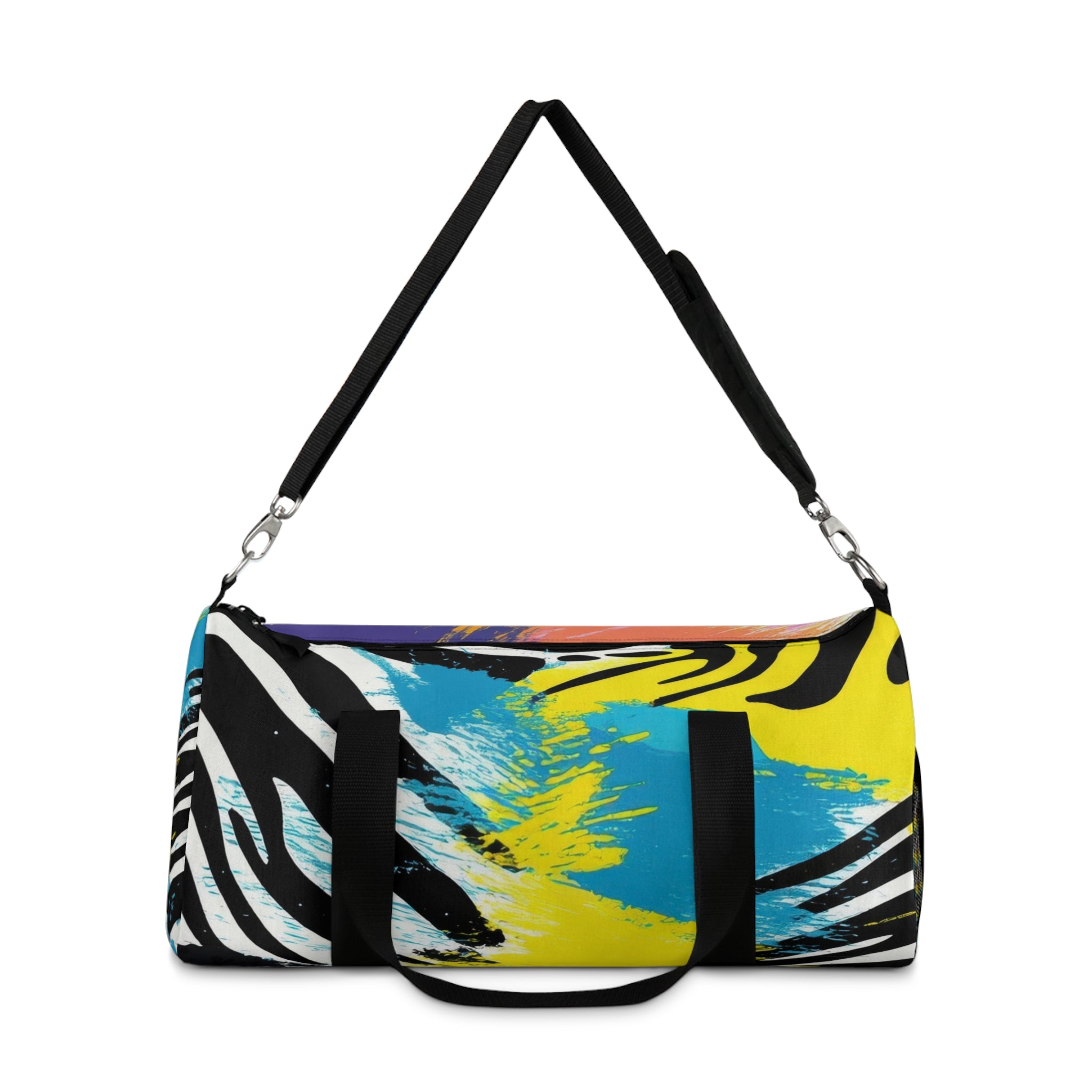 Zebra Stripes x Leapord Print x Paint Splatter Multi-Color Duffel Bag, Artsulli - Art is Long, Life is Short, Bags, , , , , , , 