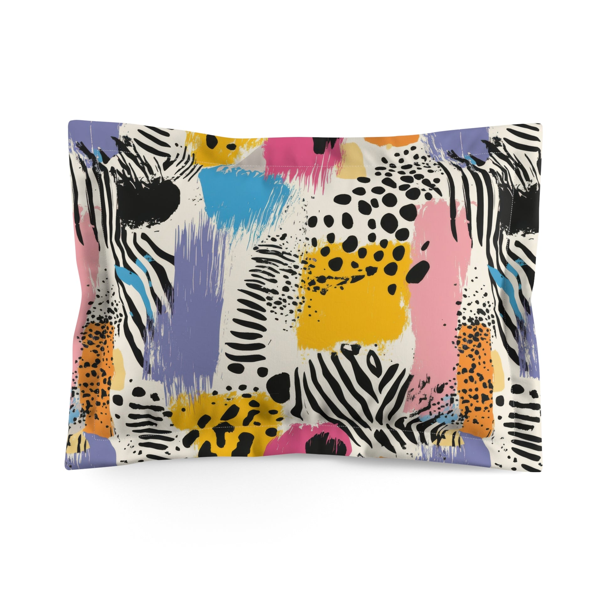 Rae Zebra Rhapsody II Microfiber Pillow Sham, Artsulli - Art is Long, Life is Short, Home Decor, Size, Standard, , , , , 98514083425875