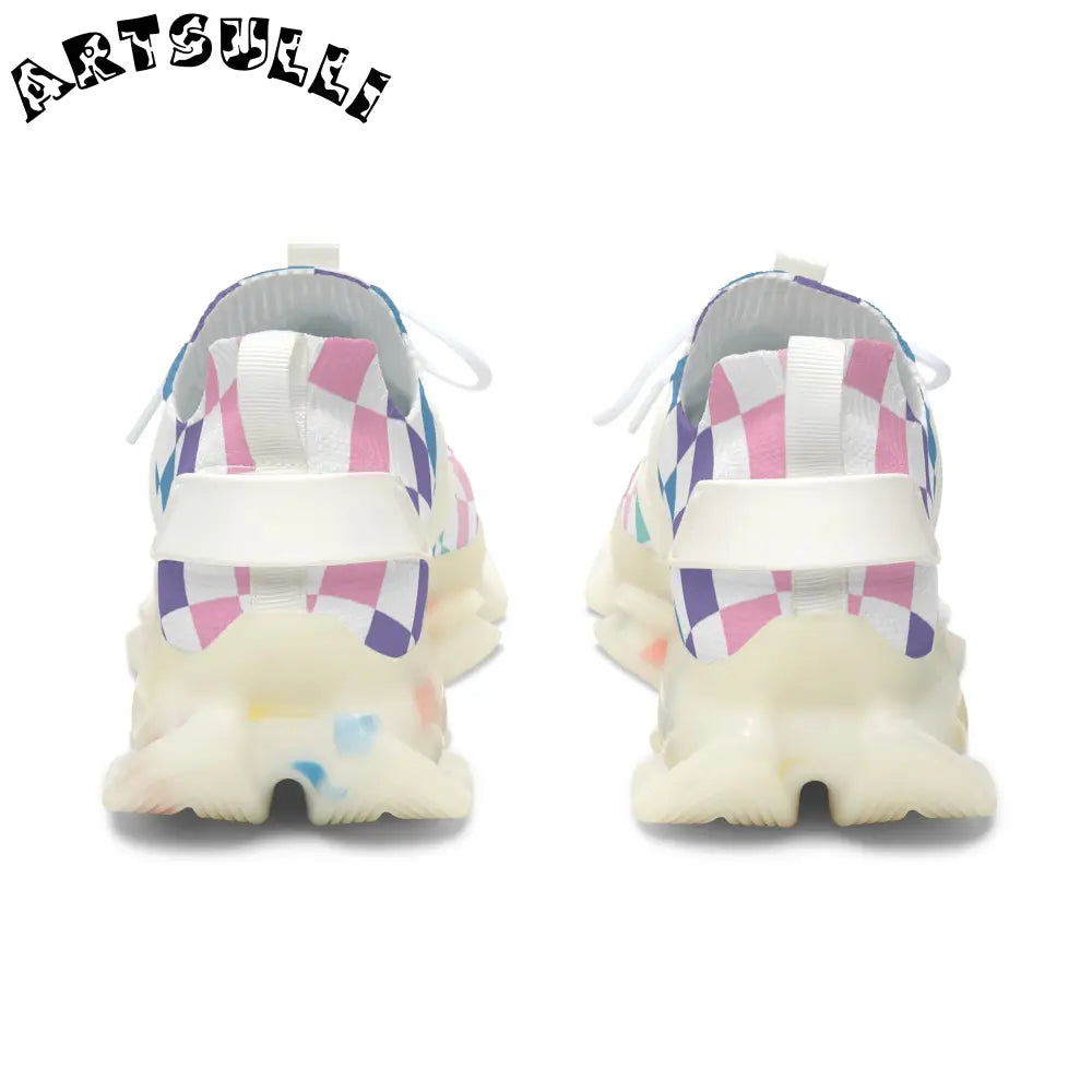 JAKKOUTTHEBXX Vaporwave Rainbow Checkerboard Multi-Color Women’s