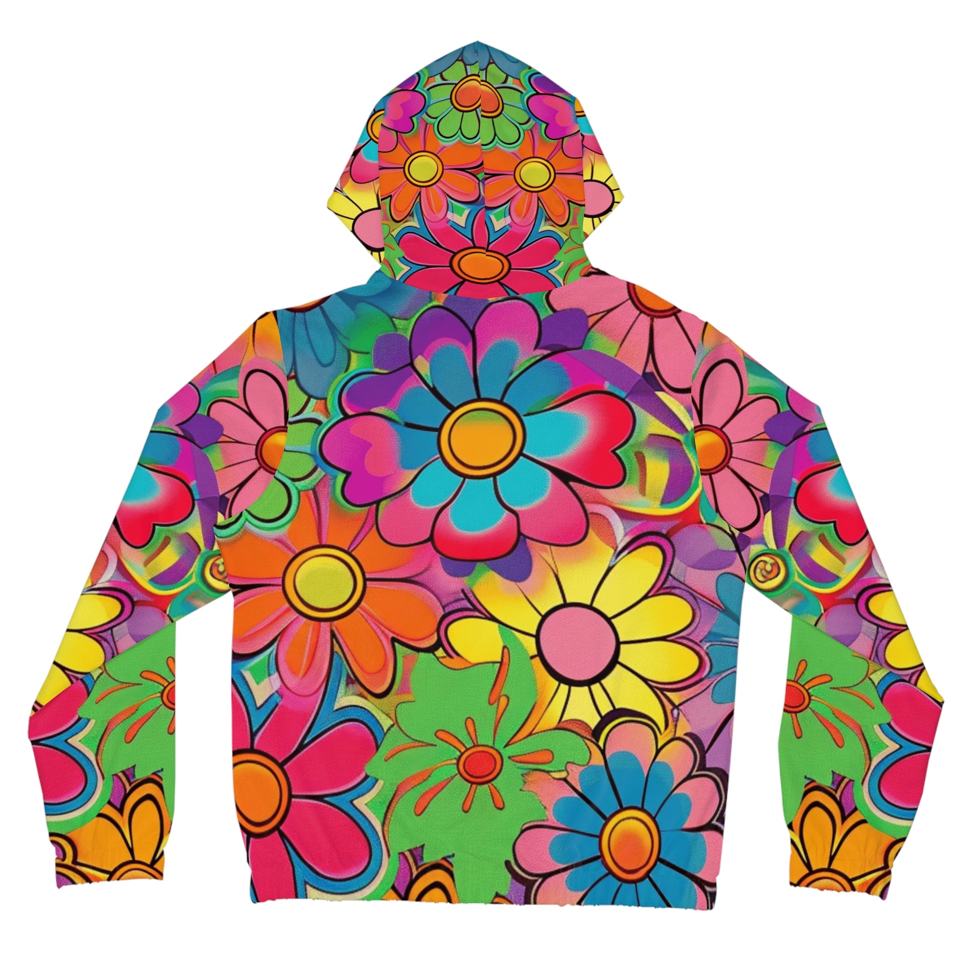 Chromatic Daisy Dream Women’s Full-Zip Hoodie (AOP), Artsulli - Art is Long, Life is Short, All Over Prints, , , , , , , 