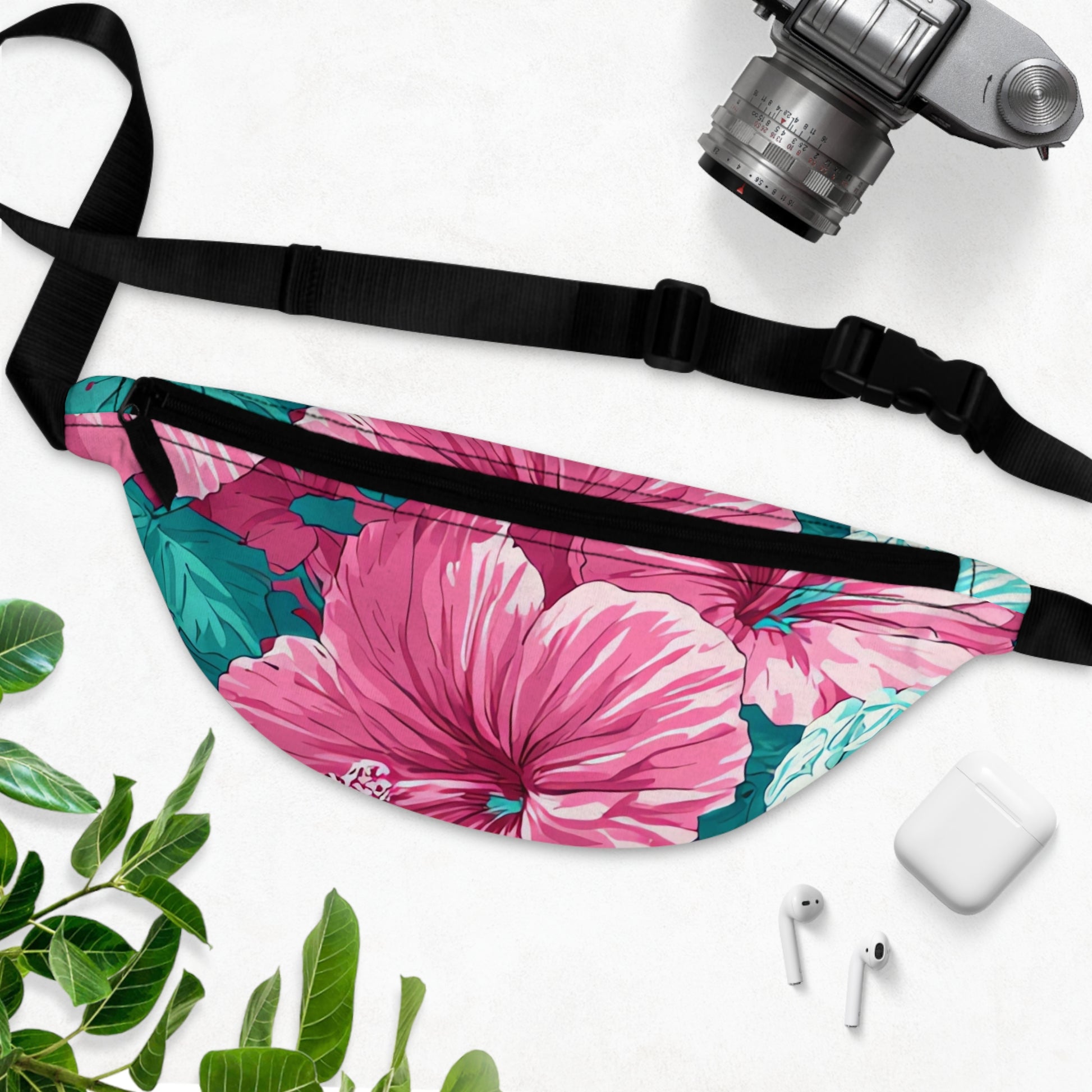 Flowerpunk Aloha Fanny Pack, Artsulli - Art is Long, Life is Short, Bags, , , , , , , 