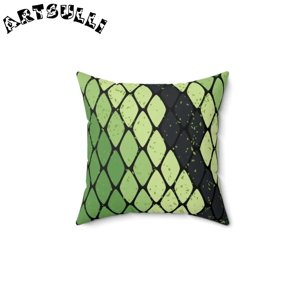 JAKKOUTTHEBXX Snake Skin Green and Black Spun Polyester Square