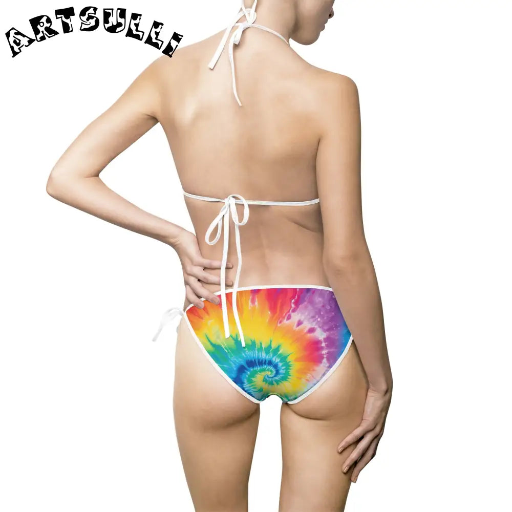 JAKKOUTTHEBXX Tie Dye Print Bikini Swimsuit 2025