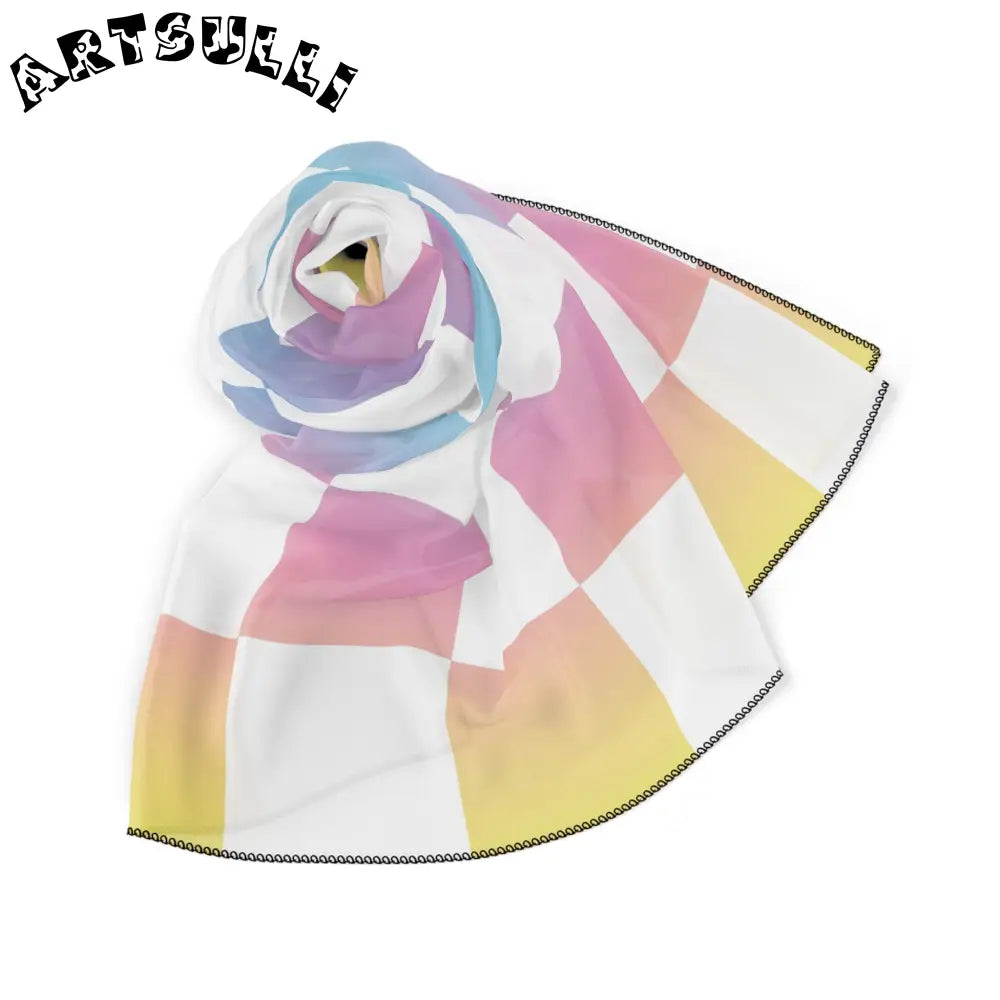 JAKKOUTTHEBXX Vaporwave Check II Poly Scarf JAKKOUTTHEBXX Artsulli