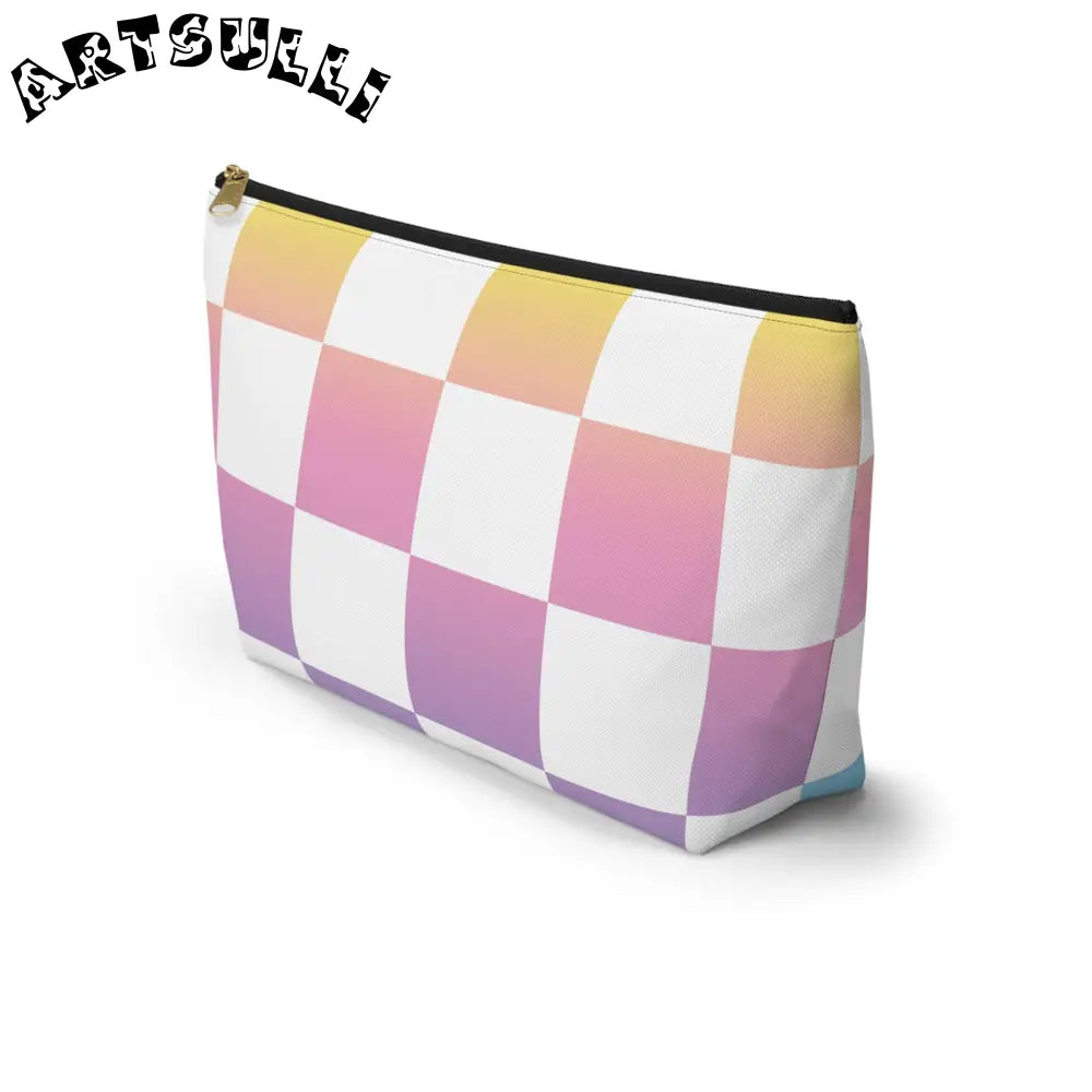 JAKKOUTTHEBXX Vaporwave Check Accessory Pouch w T-bottom