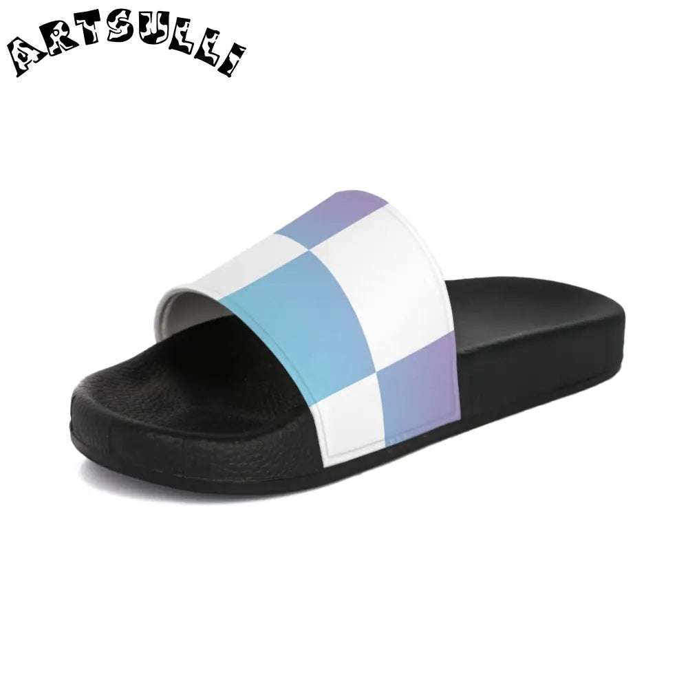 JAKKOUTTHEBXX Vaporwave Check Women’s Slide Sandals JAKKOUTTHEBXX