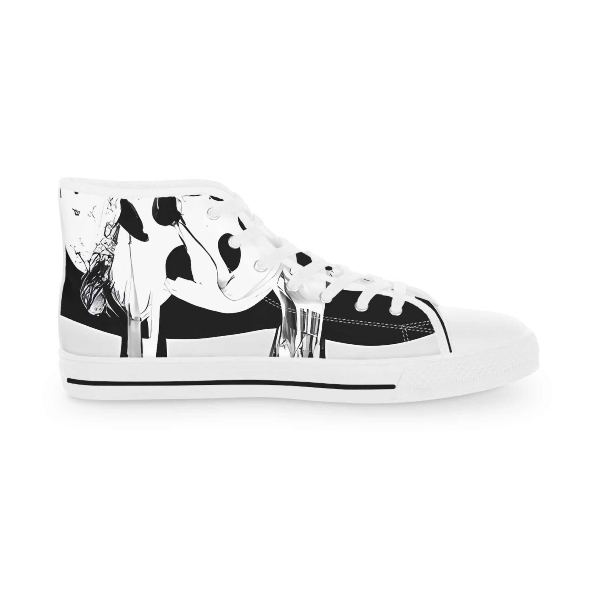Cruellas Cattle Line Men's High Top Sneakers, Artsulli - Art is Long, Life is Short, Shoes, , , , , , , 