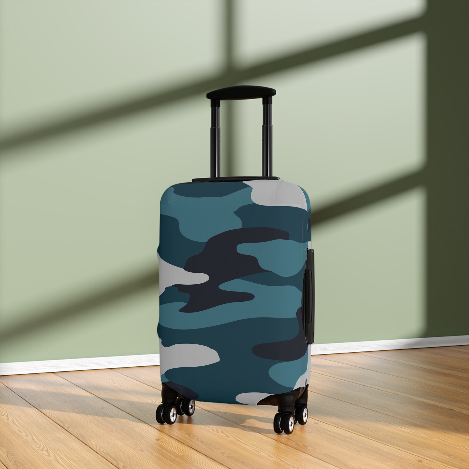 Blue Camouflage Luggage Cover, Artsulli - Art is Long, Life is Short, Accessories, , , , , , , 