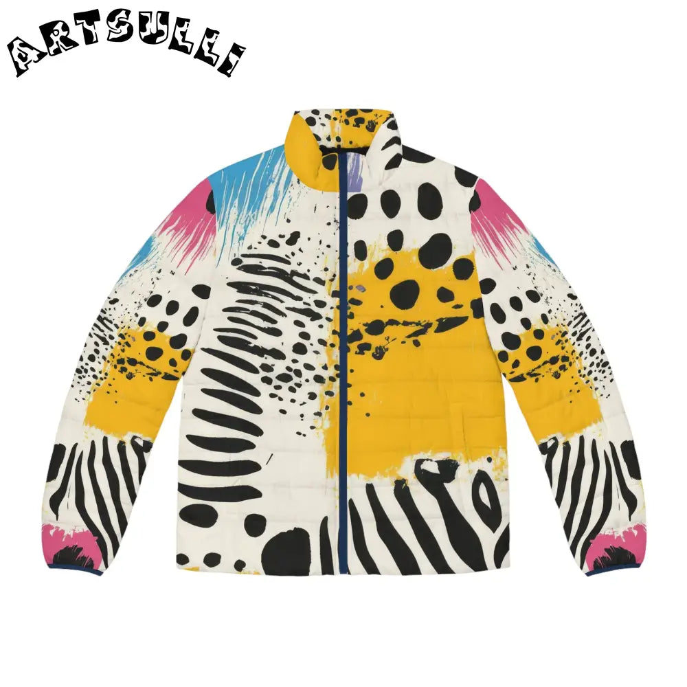 JAKKOUTTHEBXX Rae Zebra Rhapsody Men’s Puffer Jacket (AOP)