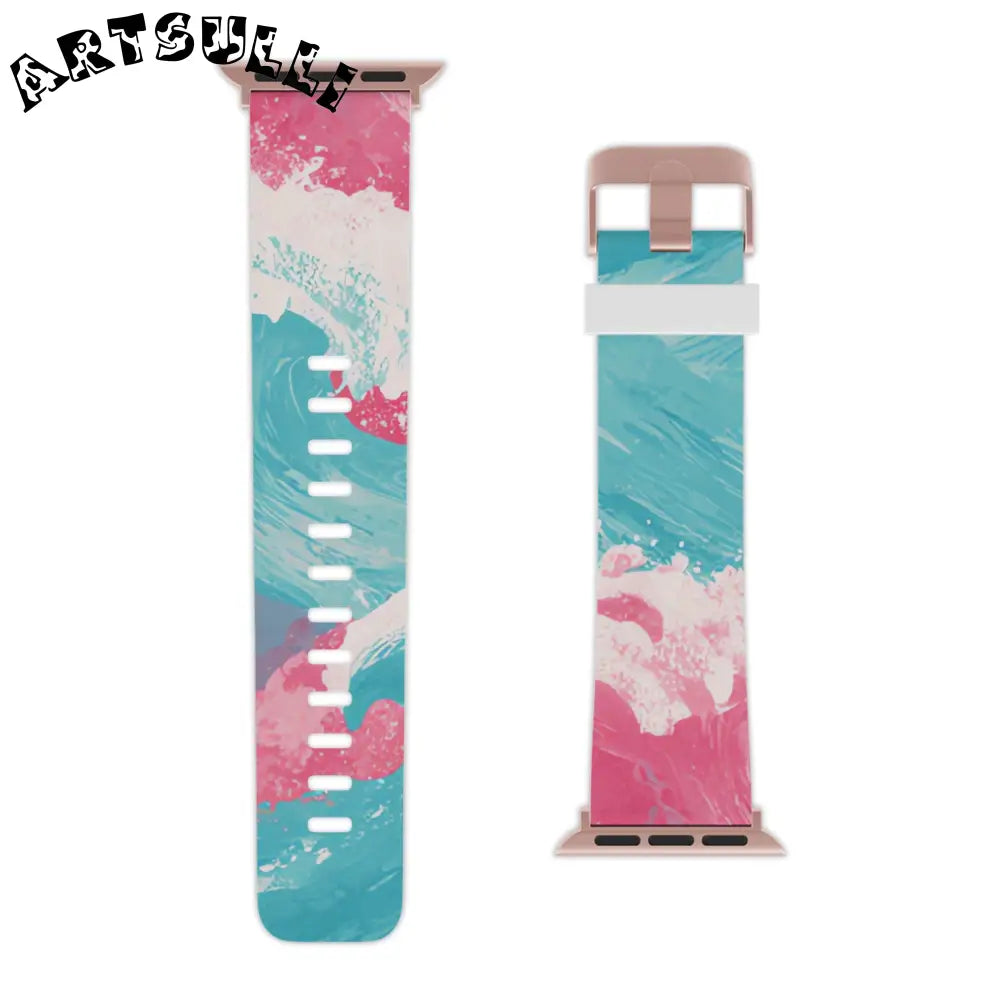 JAKKOUTTHEBXX The Great Pastelwave Pink and Blue Watch Band