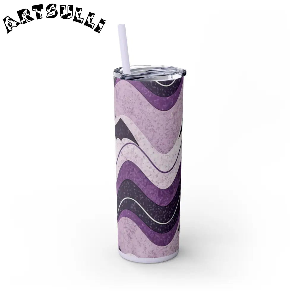 JAKKOUTTHEBXX Bat Wave Skinny Tumbler with Straw 20oz JAKKOUTTHEBXX