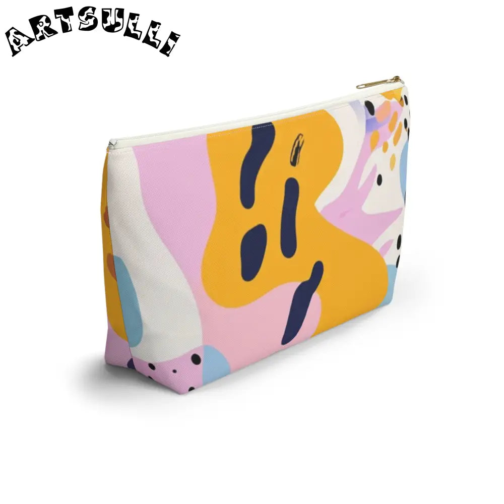 JAKKOUTTHEBXX Colorful Abstract Dots and Shapes Accessory Pouch w