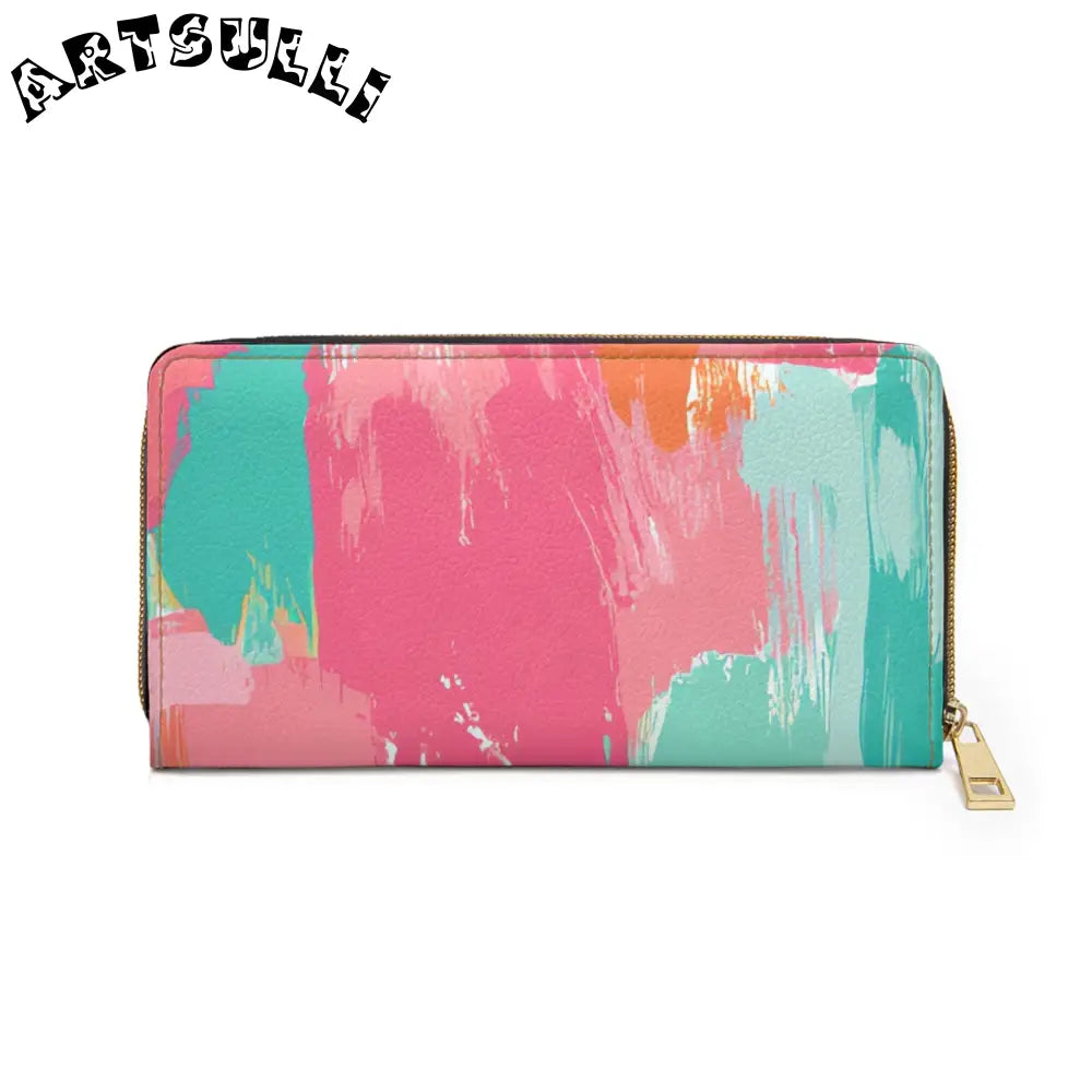 JAKKOUTTHEBXX Preppy Pixel Bloom II Zipper Wallet JAKKOUTTHEBXX