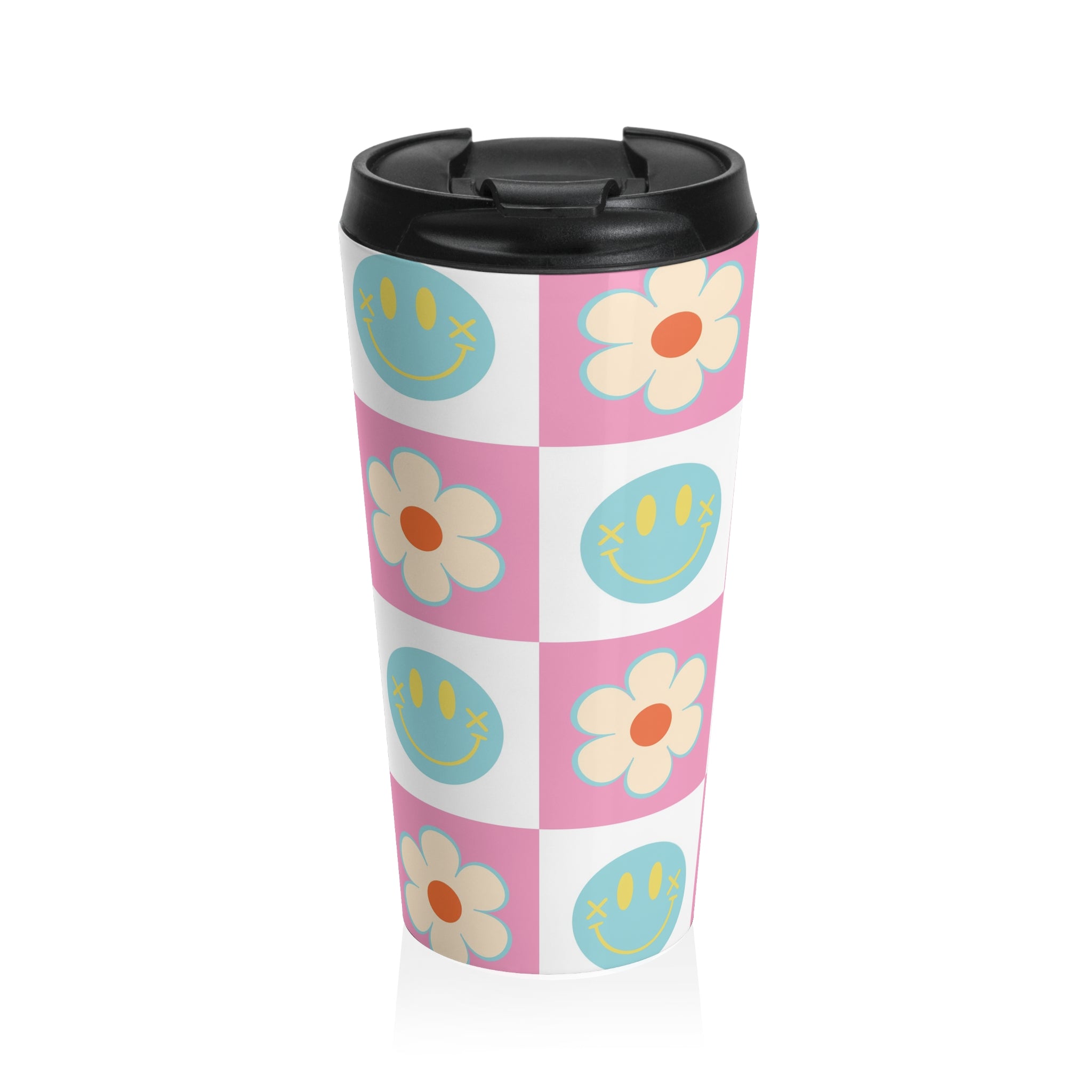 Madotsukis Grin Bloom Stainless Steel Travel Mug, Artsulli - Art is Long, Life is Short, Mug, Size, 15oz, , , , , 14945933119332242139