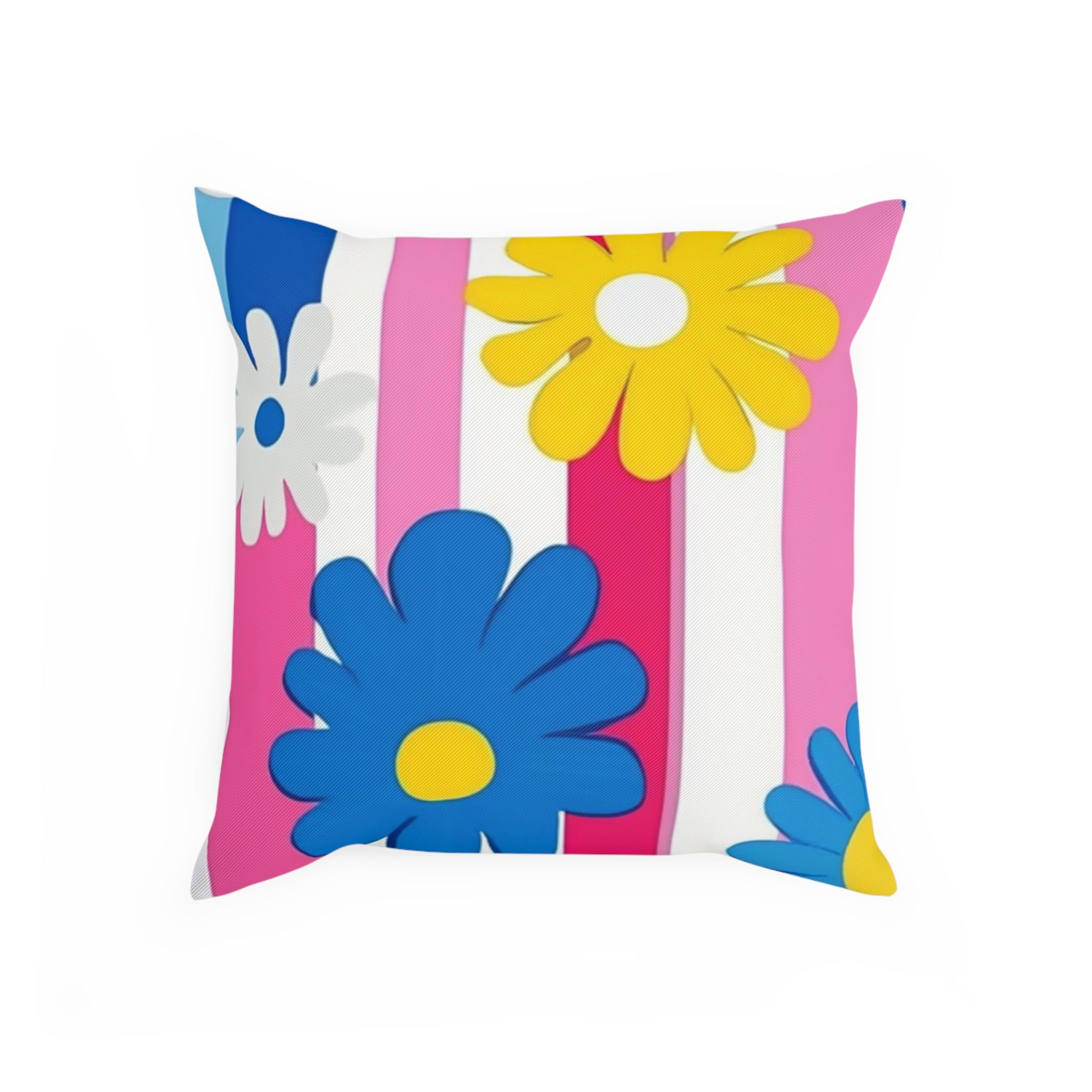 Flowers x Stripes Multi-Color Cushion, Artsulli - Art is Long, Life is Short, Home Decor, , , , , , , 