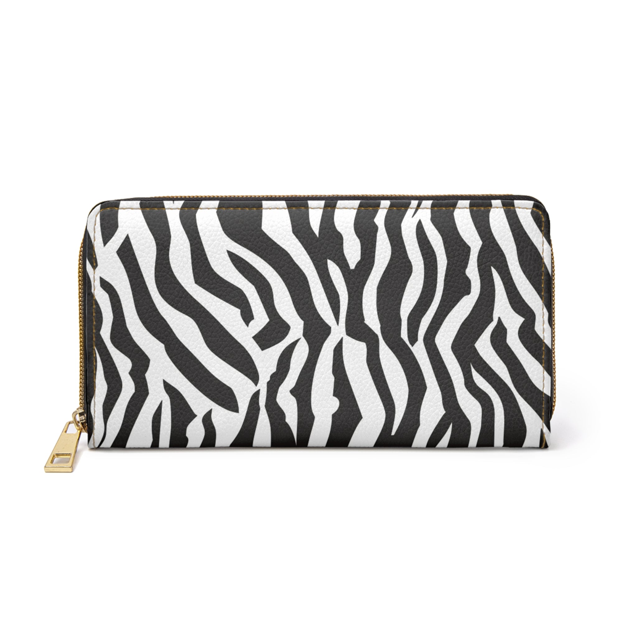 Black  White Drag Zebra Fabric Zipper Wallet, Artsulli - Art is Long, Life is Short, Accessories, Size, One size, Color, White, , , 97946358853337
