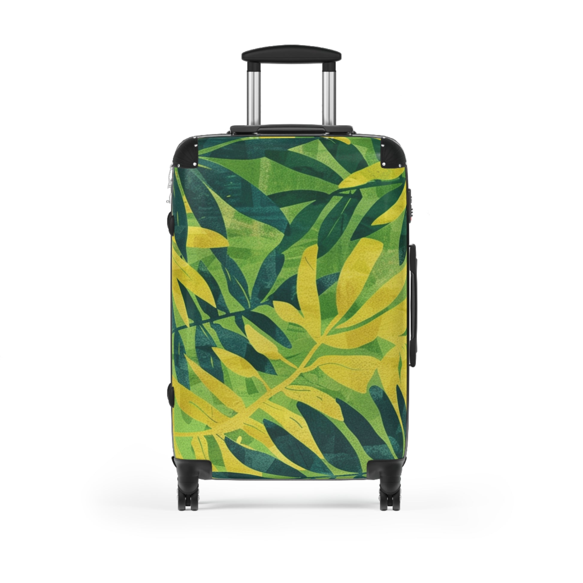 Green Leaf x Yellow Leaf x Tropical x Jungle Suitcase, Artsulli - Art is Long, Life is Short, Bags, Size, Medium, Color, Black, , , 24049734697592690645
