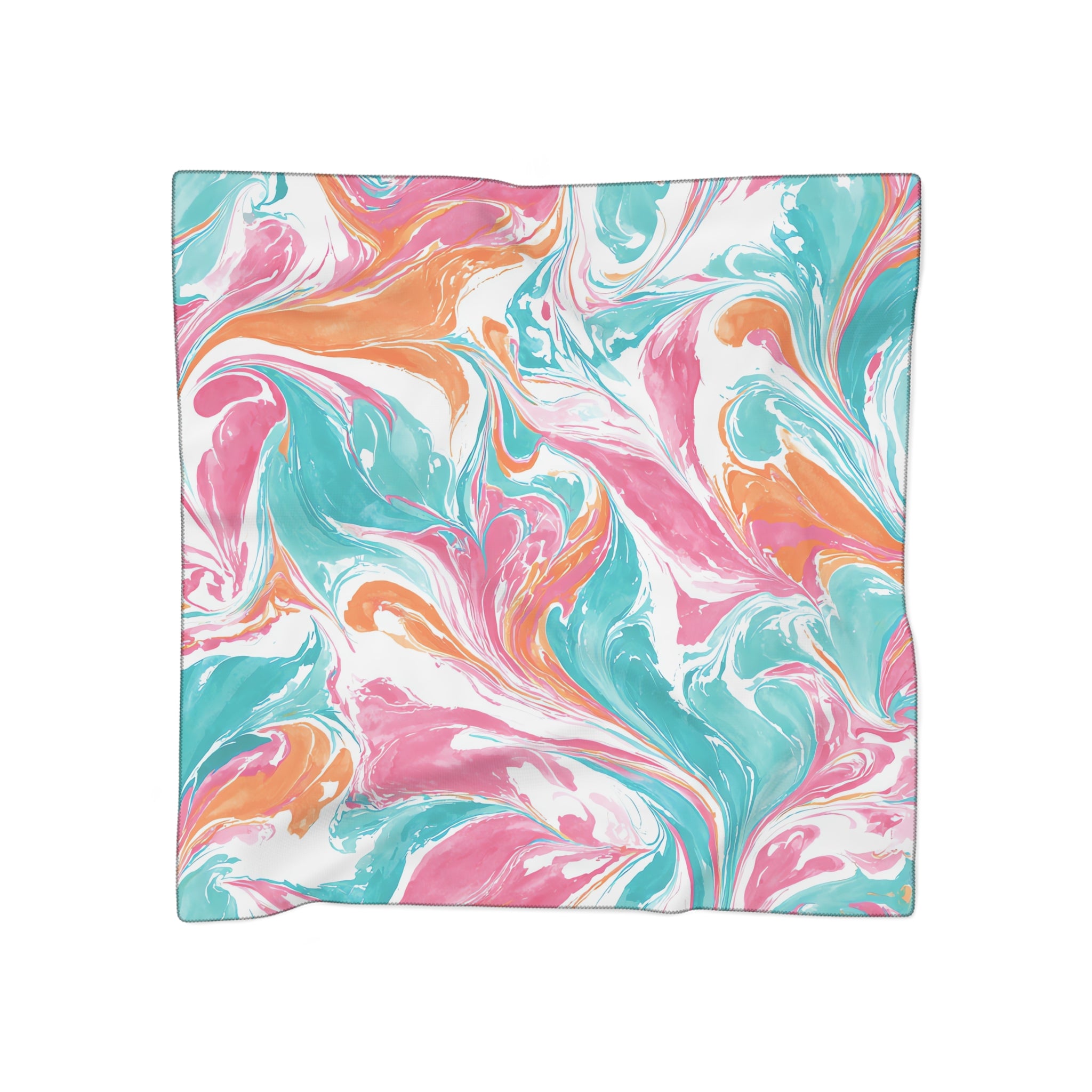 Liquid Pastel Spill II Multi-Color Poly Scarf, Artsulli - Art is Long, Life is Short, Accessories, Color, Poly chiffon, Size, 25" × 25", , , 29687161283907855494