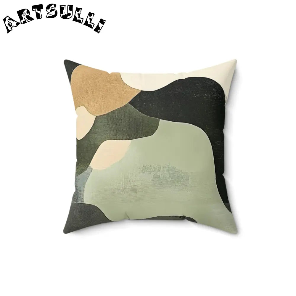 JAKKOUTTHEBXX Abstract Earth Tone Camouflage Pillow JAKKOUTTHEBXX