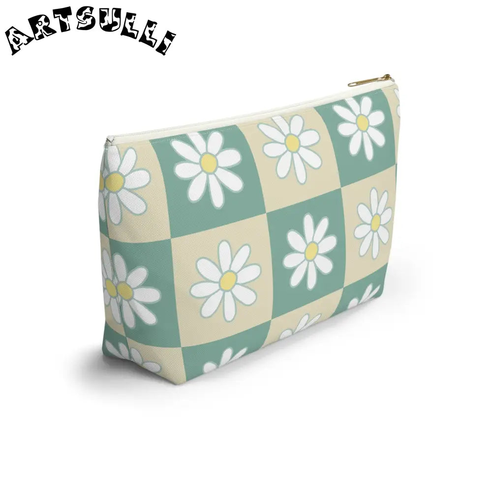 JAKKOUTTHEBXX Retro Daisy Checkerboard II Green and Tan Accessory