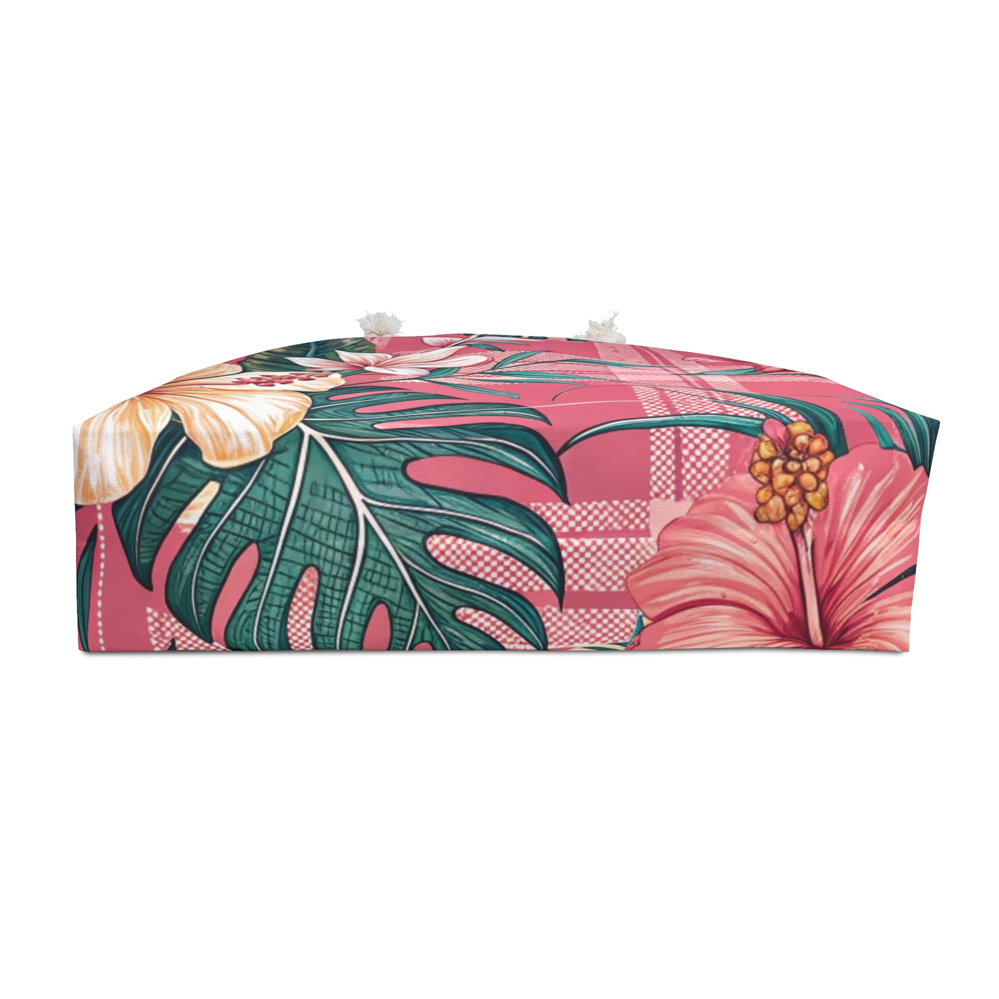 Plaid x Floral Pink Weekender Bag, Artsulli - Art is Long, Life is Short, Bags, , , , , , , 