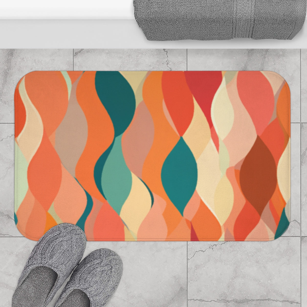 70s Sienna FlowBath MatSandyBrown