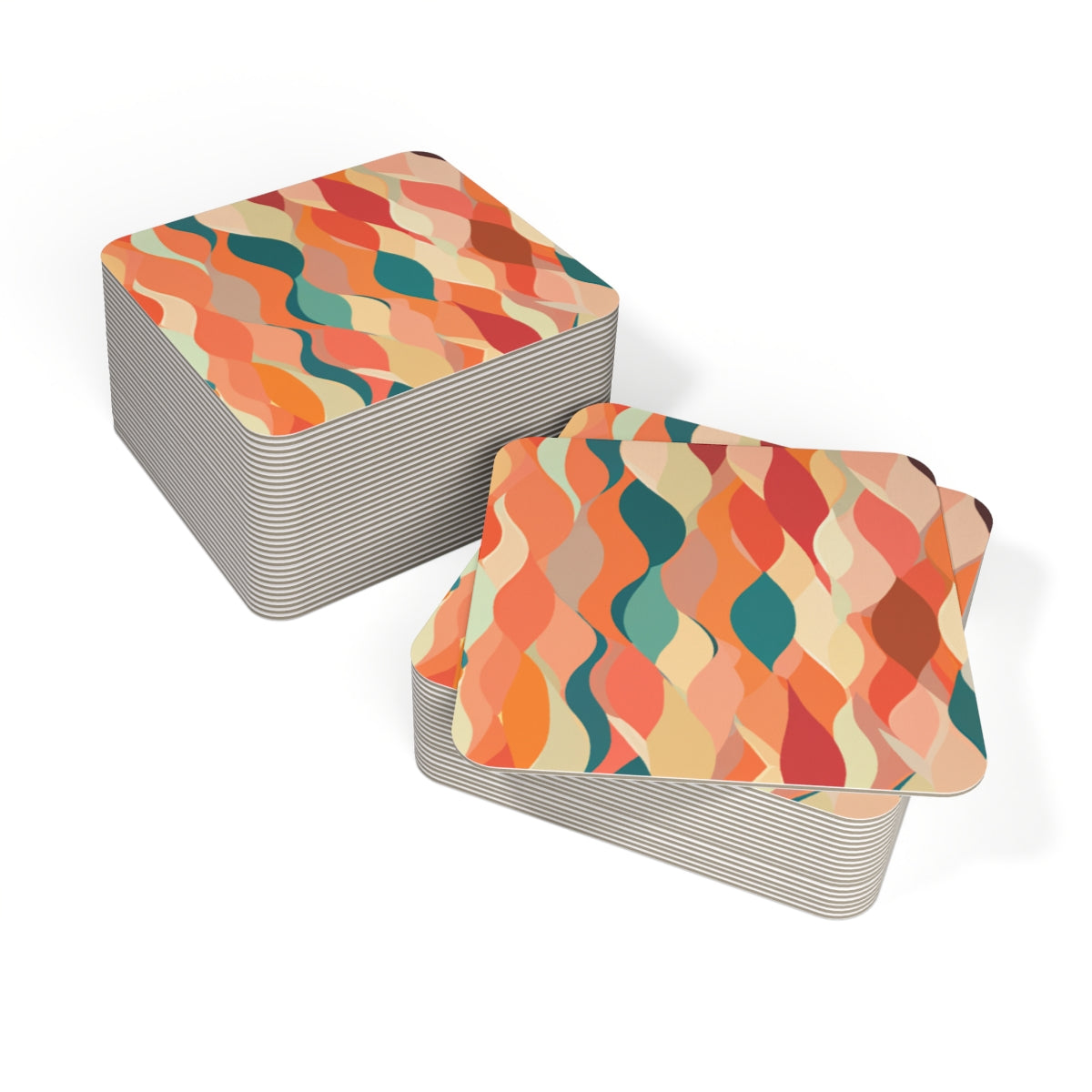70s Sienna FlowCoasters (50, 100 pcs)SandyBrown
