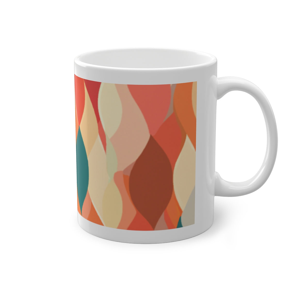 70s Sienna FlowStandard Mug, 11ozSandyBrown