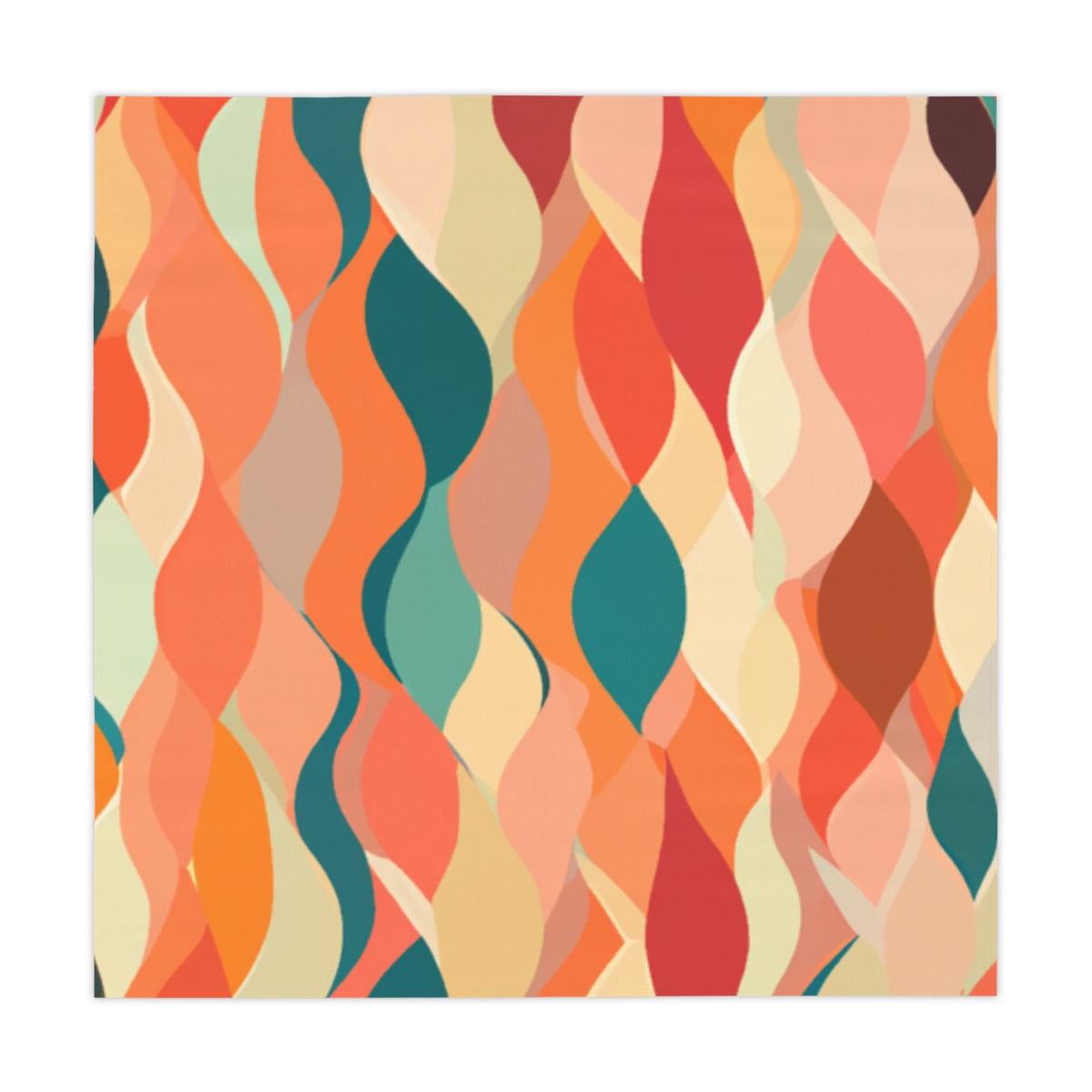 70s Sienna FlowTableclothSandyBrown
