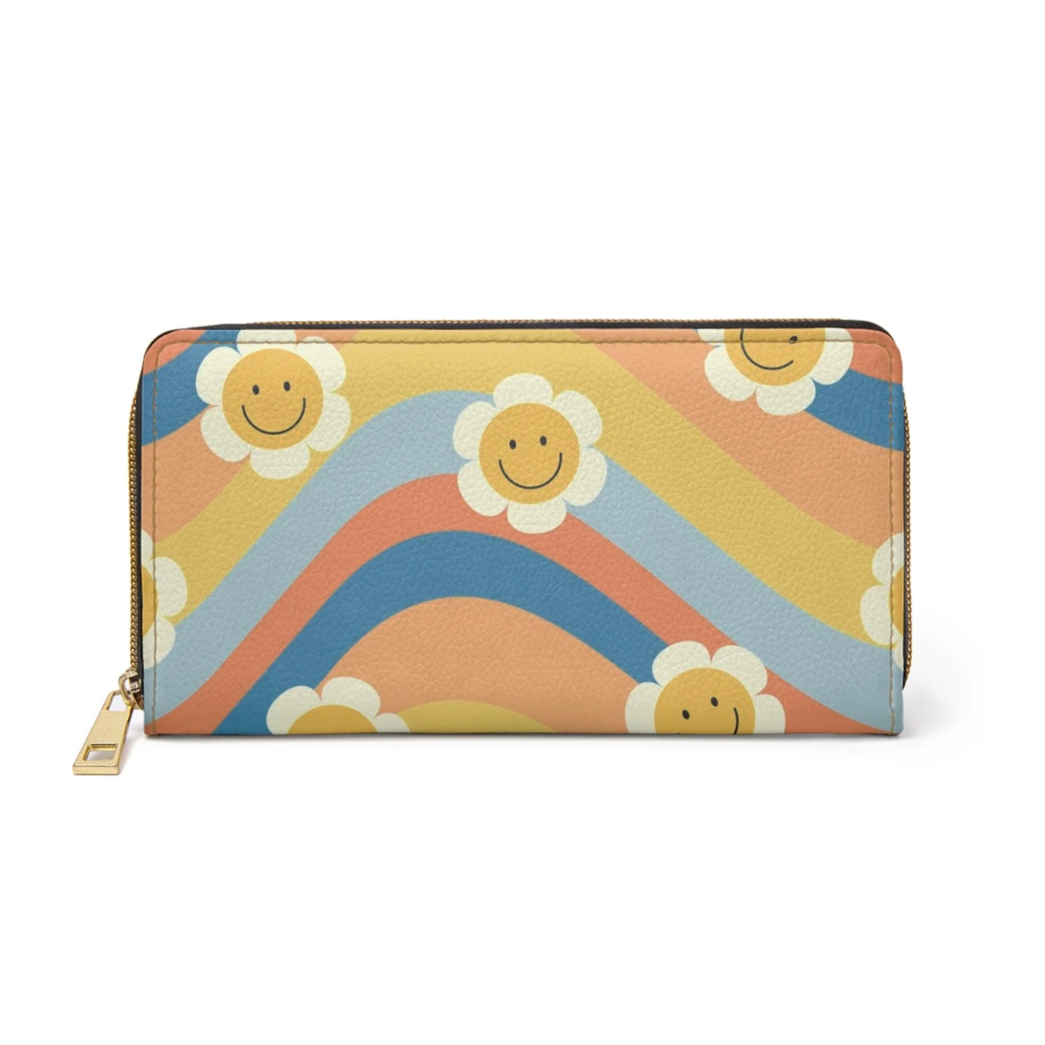 70s Smiley Wave Wallet Displays Utility, Artsulli - Art is Long, Life is Short, Accessories, Size, One size, Color, White, , , 18026089470171