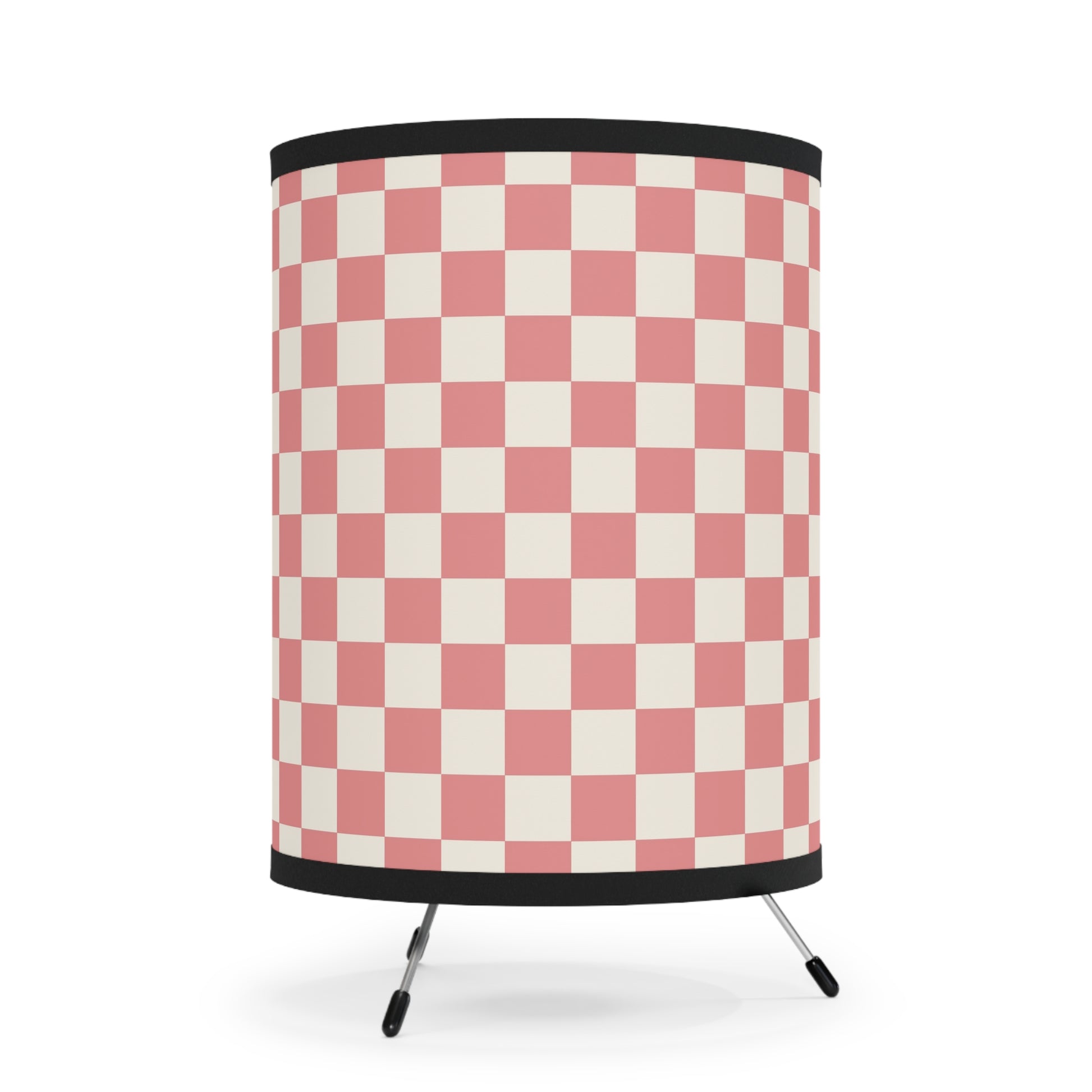 Retro Checkered Grassland Sprites Tripod Lamp with High-Res Printed Shade, US\CA plug, Artsulli - Art is Long, Life is Short, Home Decor, , , , , , , 