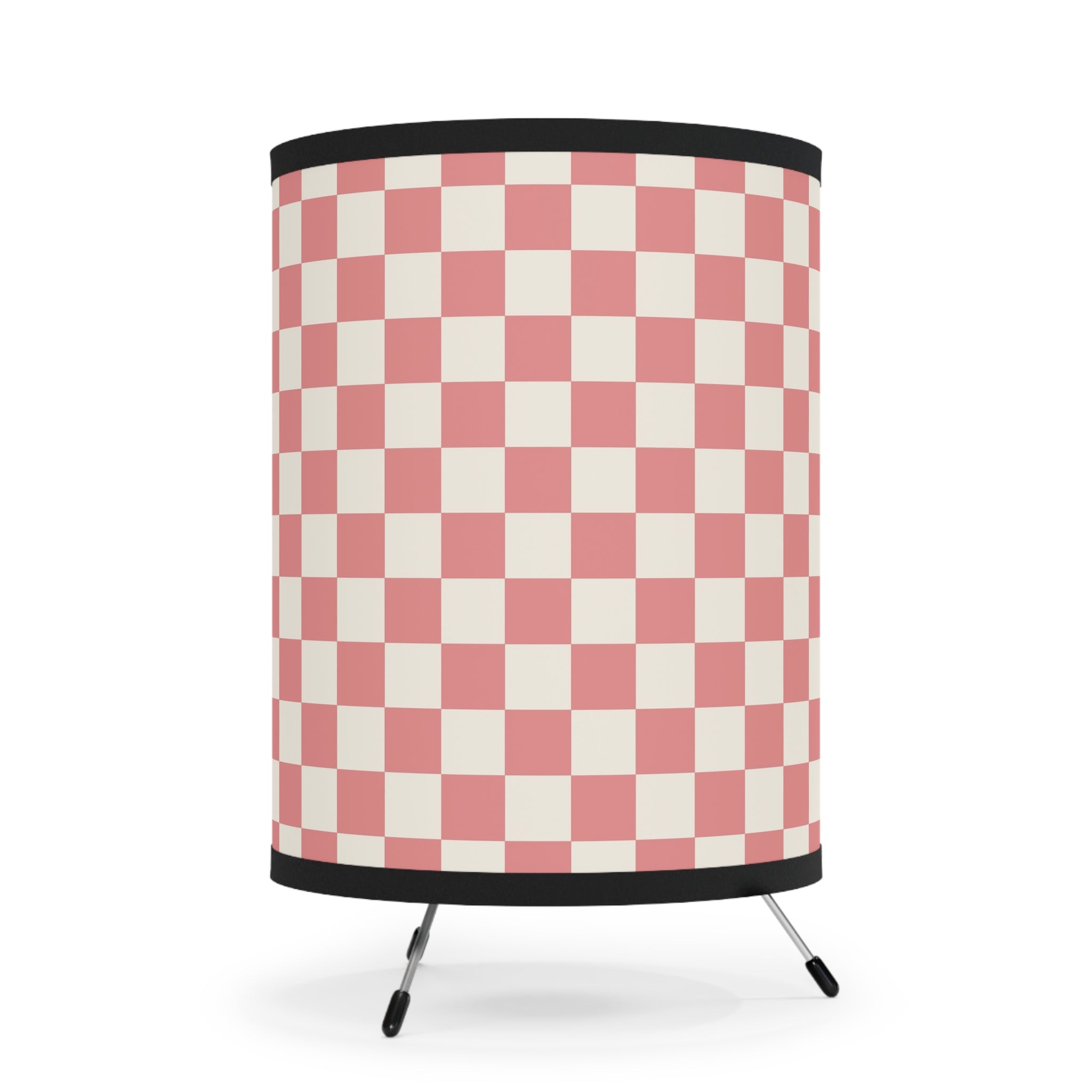 Retro Checkered Grassland Sprites Tripod Lamp with High-Res Printed Shade, US\CA plug, Artsulli - Art is Long, Life is Short, Home Decor, , , , , , , 