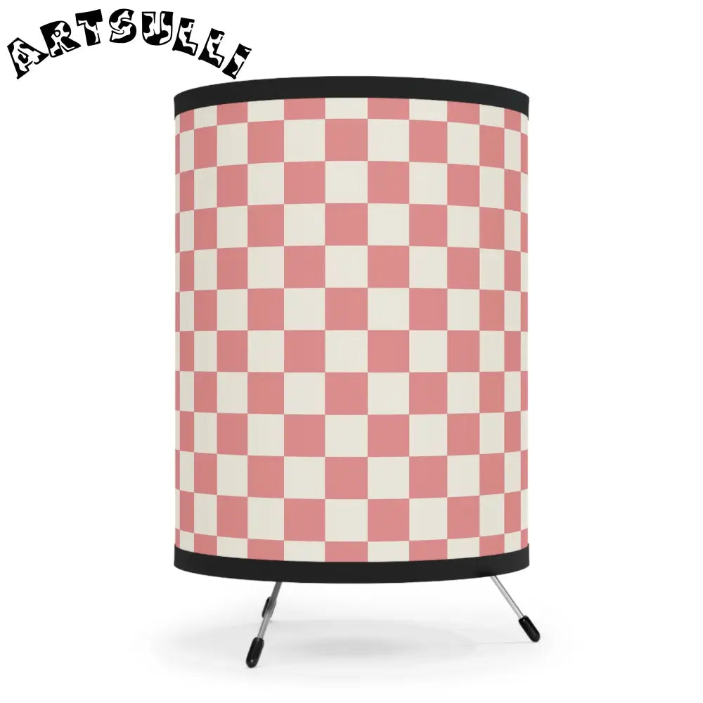 JAKKOUTTHEBXX Retro Checkered Grassland Sprites Tripod Lamp