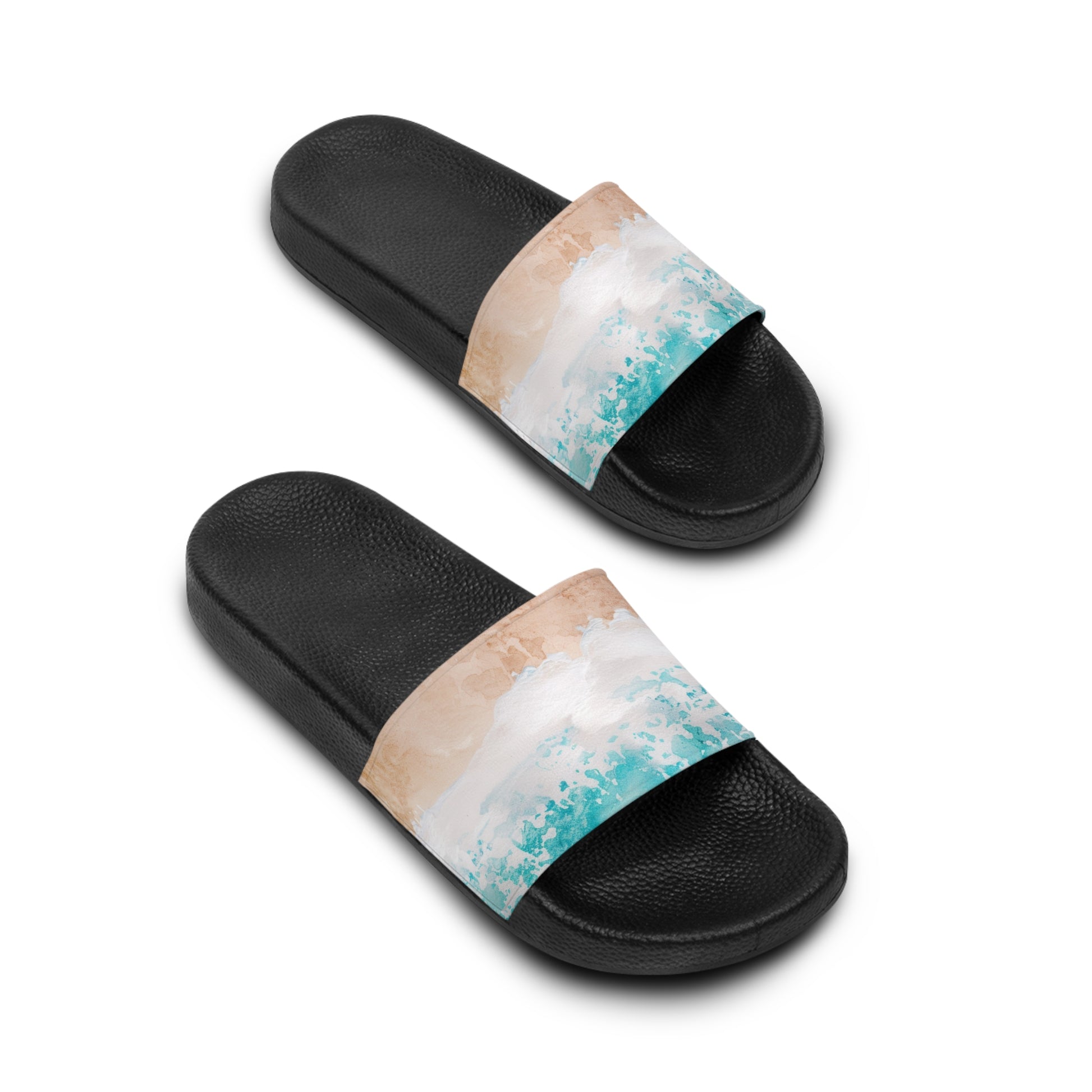 Seashore Women's Slide Sandals, Artsulli - Art is Long, Life is Short, Shoes, , , , , , , 