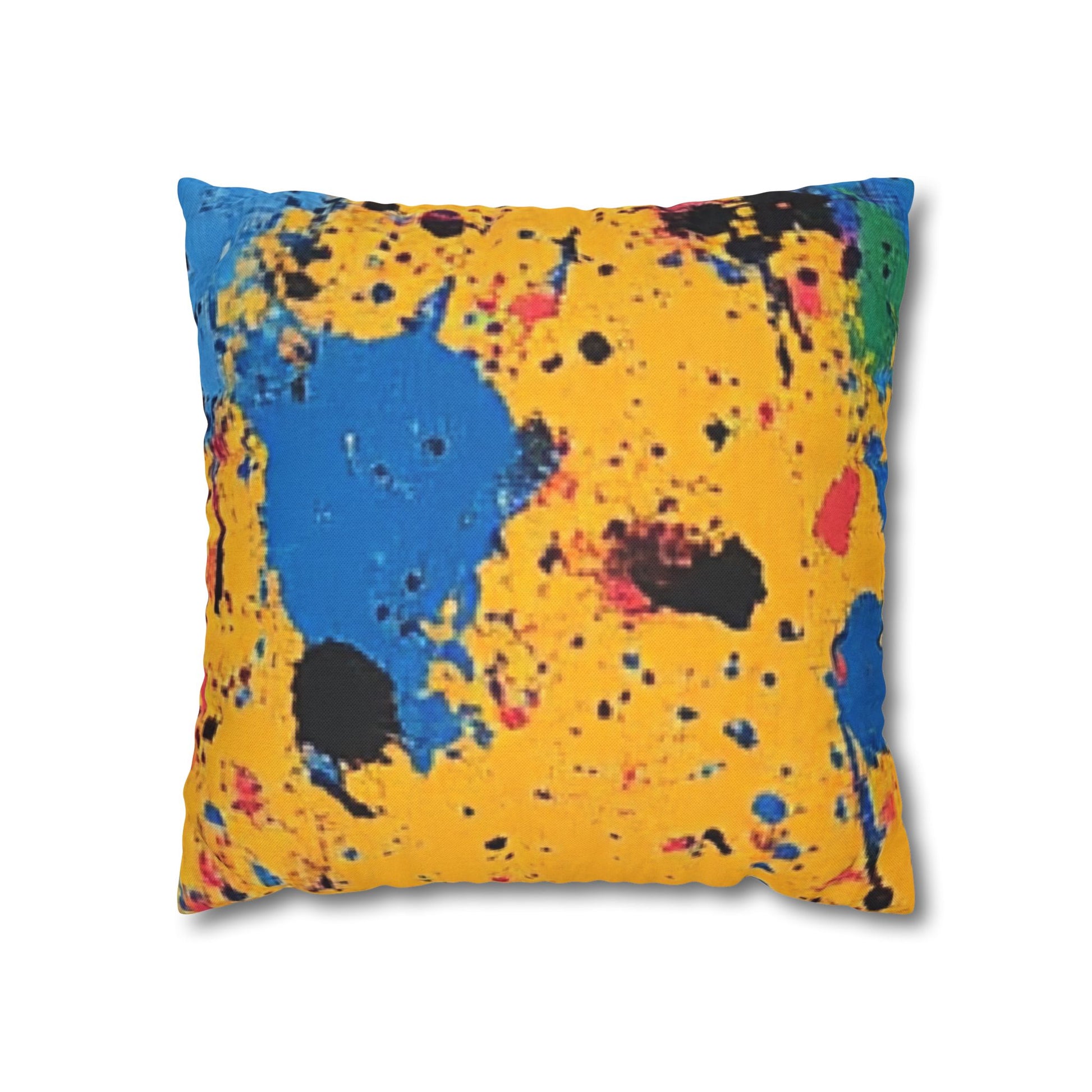 The Colors Of Paint Splatter Spun Polyester Square Pillowcase, Artsulli - Art is Long, Life is Short, Home Decor, Size, 16" × 16", , , , , 12643544952169