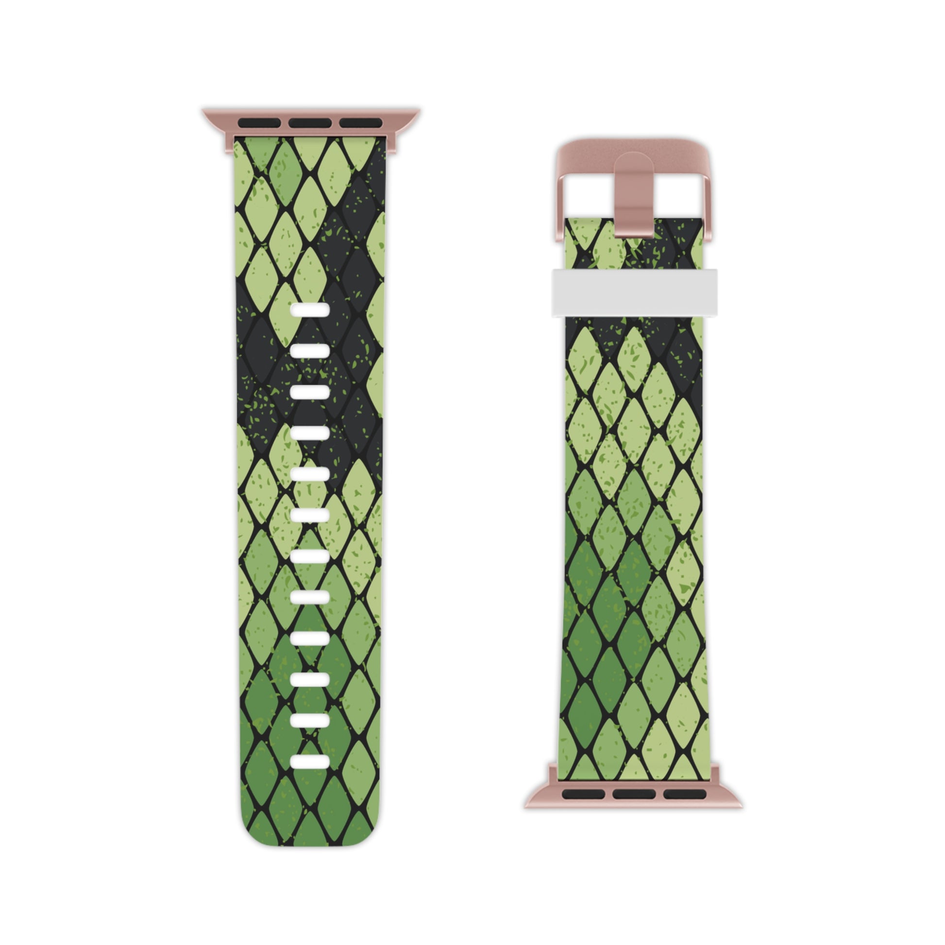 Snake Skin Green and Black Watch Band for Apple Watch, Artsulli - Art is Long, Life is Short, Accessories, , , , , , , 