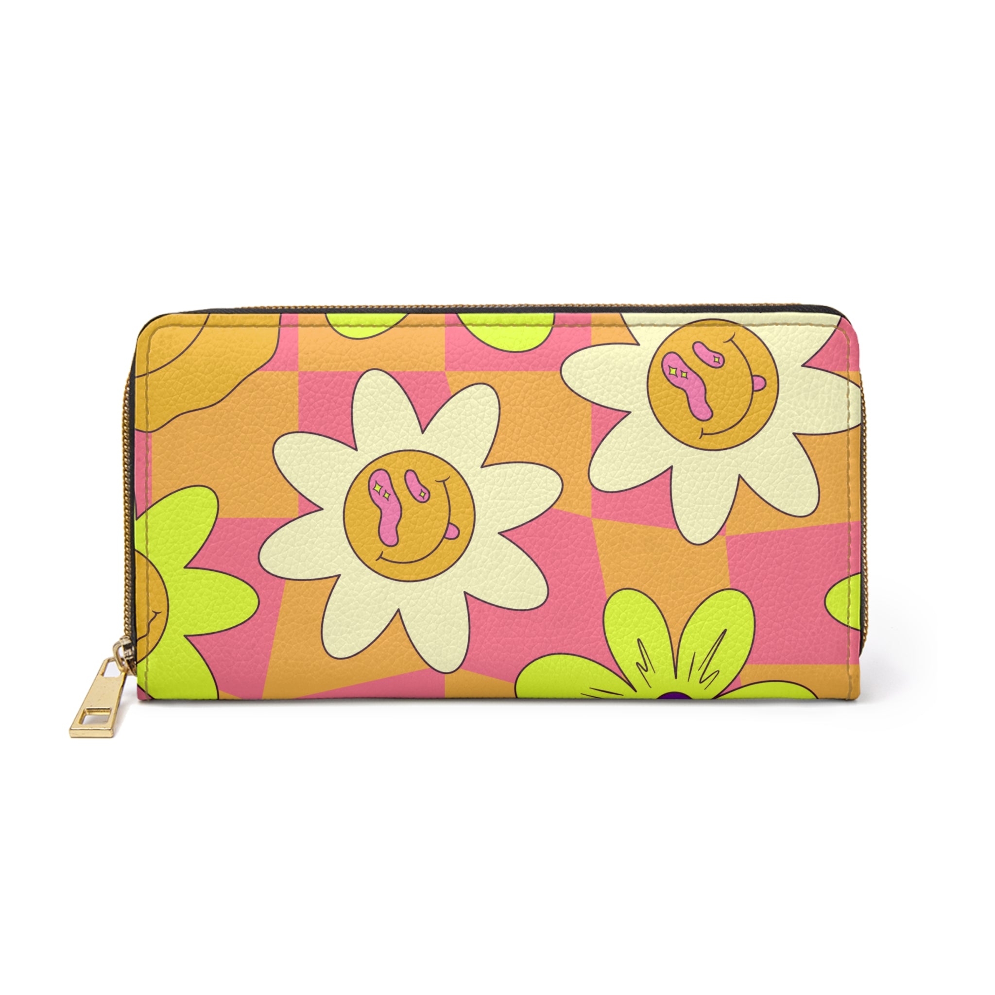 Trippy Sour Face Rave Zipper Wallet, Artsulli - Art is Long, Life is Short, Accessories, Size, One size, Color, White, , , 14020282909523