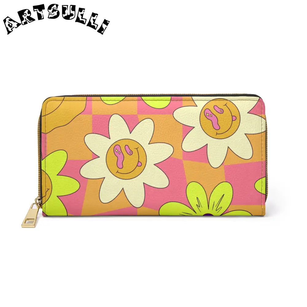 JAKKOUTTHEBXX Trippy Sour Face Rave Zipper Wallet JAKKOUTTHEBXX