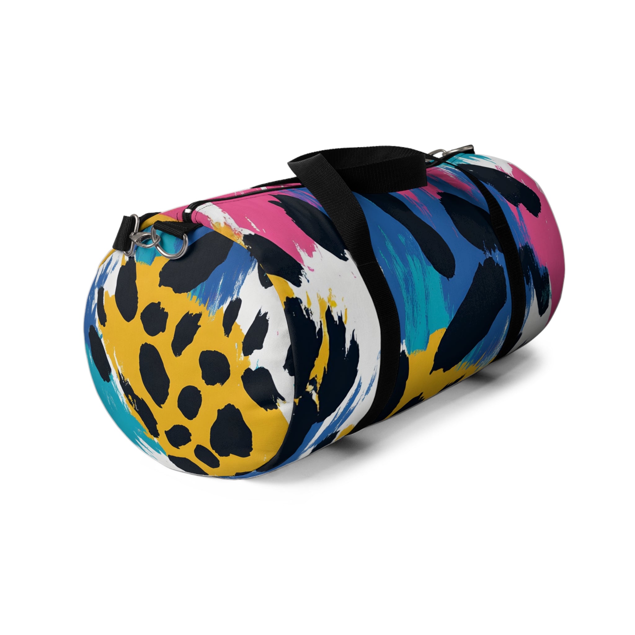 Leopard Print x Paint Brush Strokes Multi-Color Duffel Bag, Artsulli - Art is Long, Life is Short, Bags, , , , , , , 