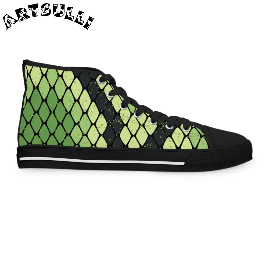 JAKKOUTTHEBXX Snake Skin Women’s High Top Sneakers JAKKOUTTHEBXX