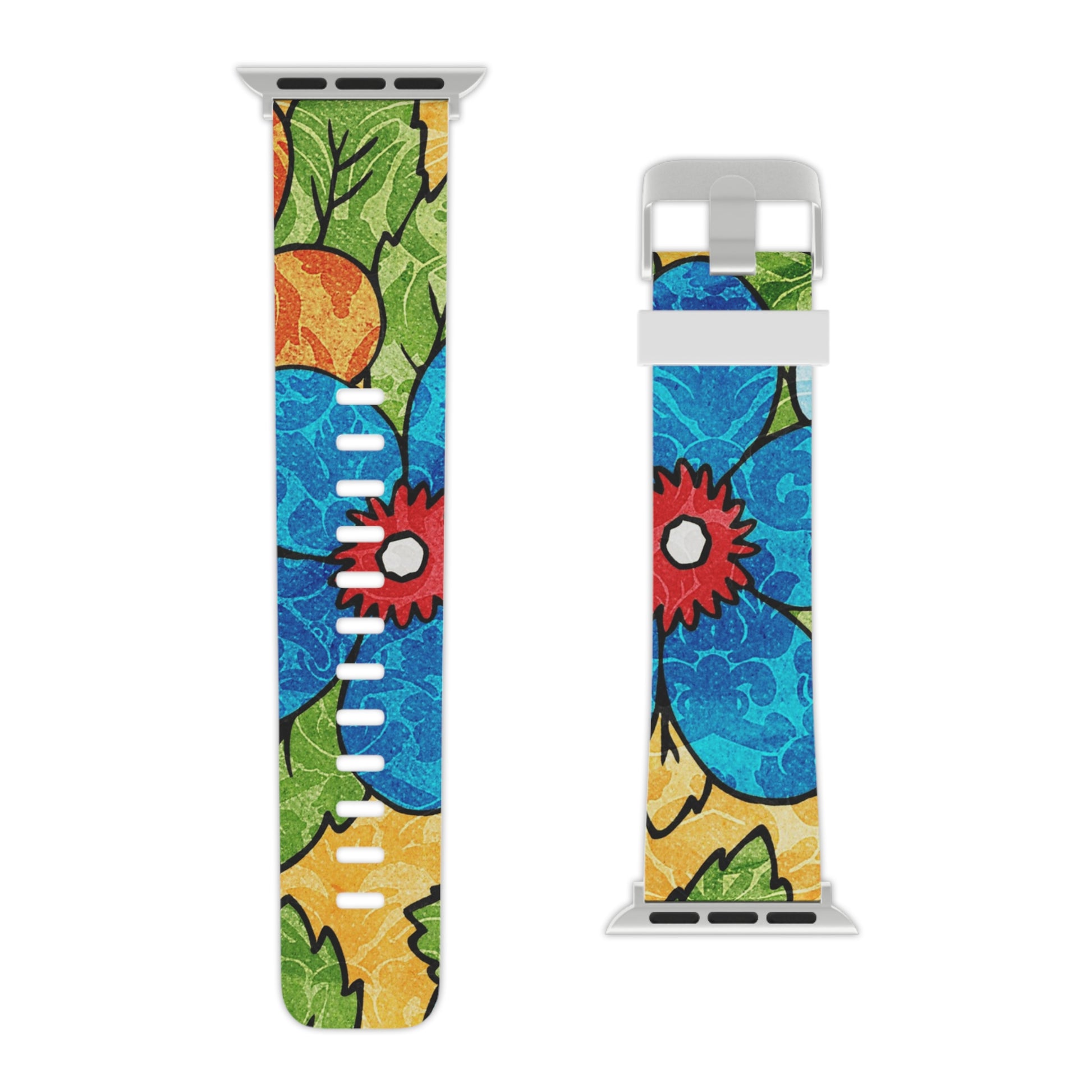 Groovy Yellow Floral Kl II Watch Band for Apple Watch, Artsulli - Art is Long, Life is Short, Accessories, , , , , , , 
