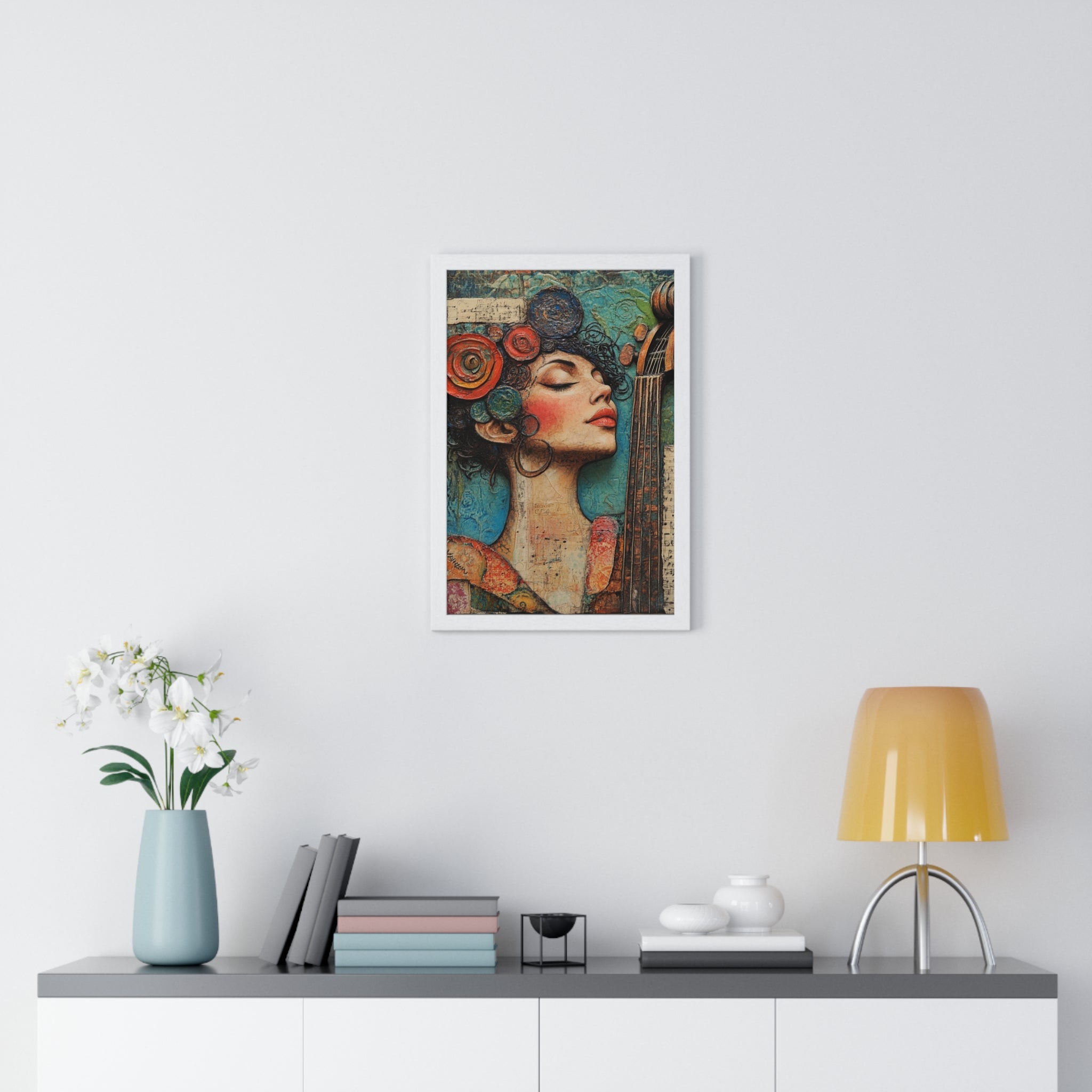 Woman With A Violin III Vertical Framed Poster, Artsulli - Art is Long, Life is Short, Poster, , , , , , , 