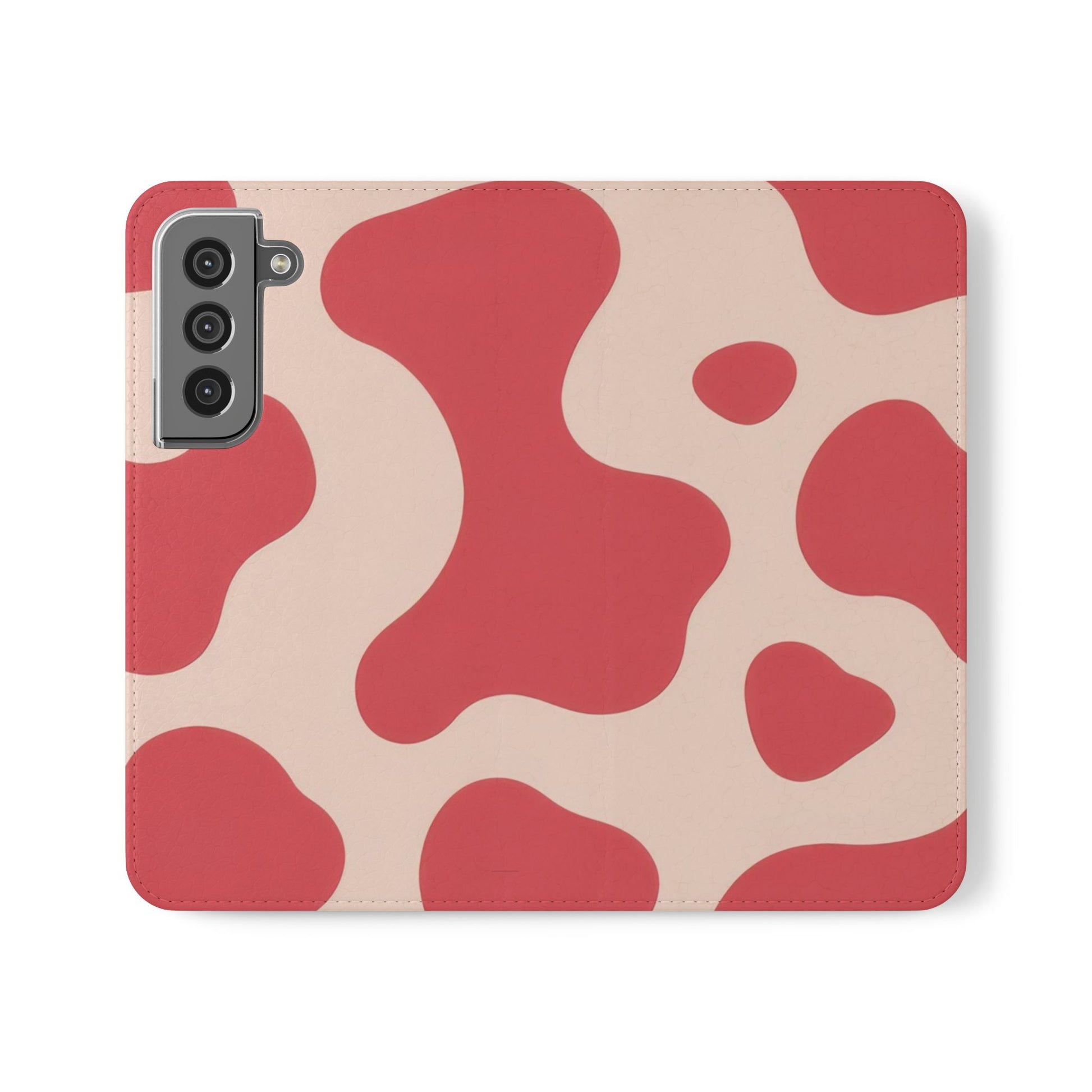 Red Jungle Cow Flip Cases, Artsulli - Art is Long, Life is Short, Phone Case, Size, Samsung Galaxy S22, , , , , 18063607046121571173