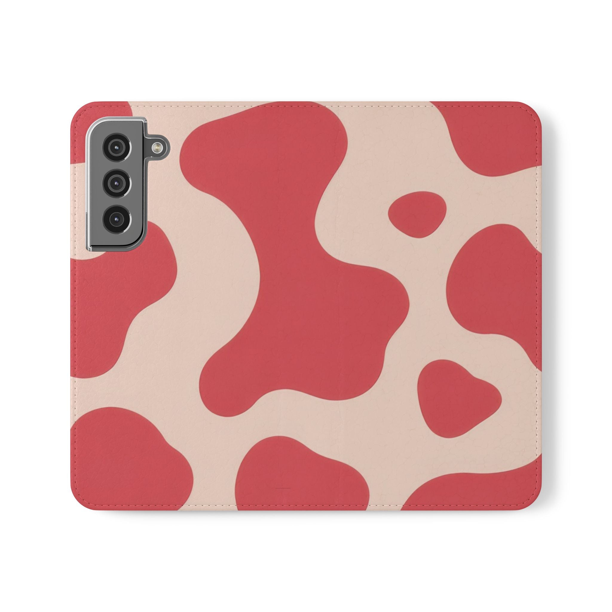 Red Jungle Cow Flip Cases, Artsulli - Art is Long, Life is Short, Phone Case, Size, Samsung Galaxy S22, , , , , 18063607046121571173