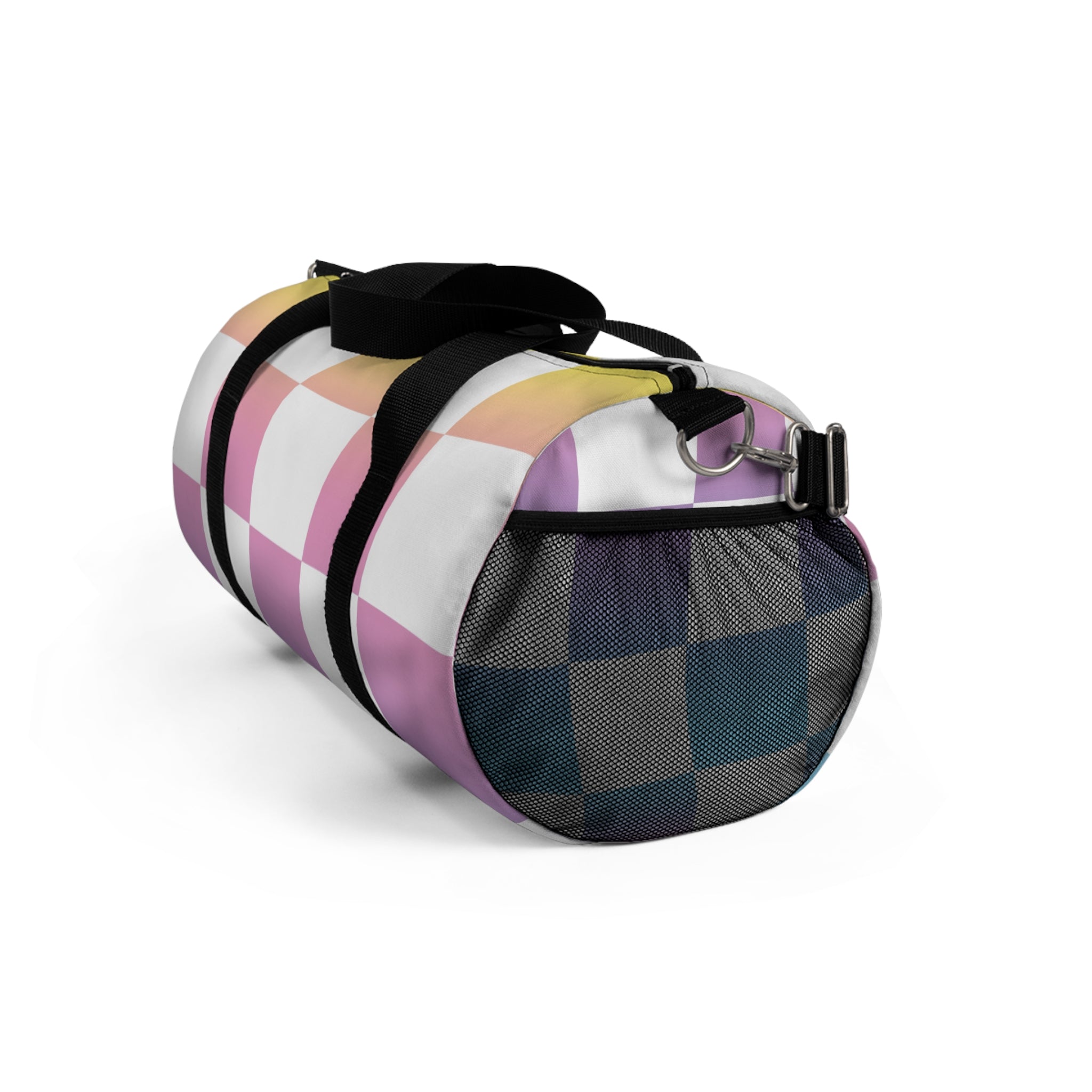 Vaporwave Check II Duffel Bag, Artsulli - Art is Long, Life is Short, Bags, , , , , , , 