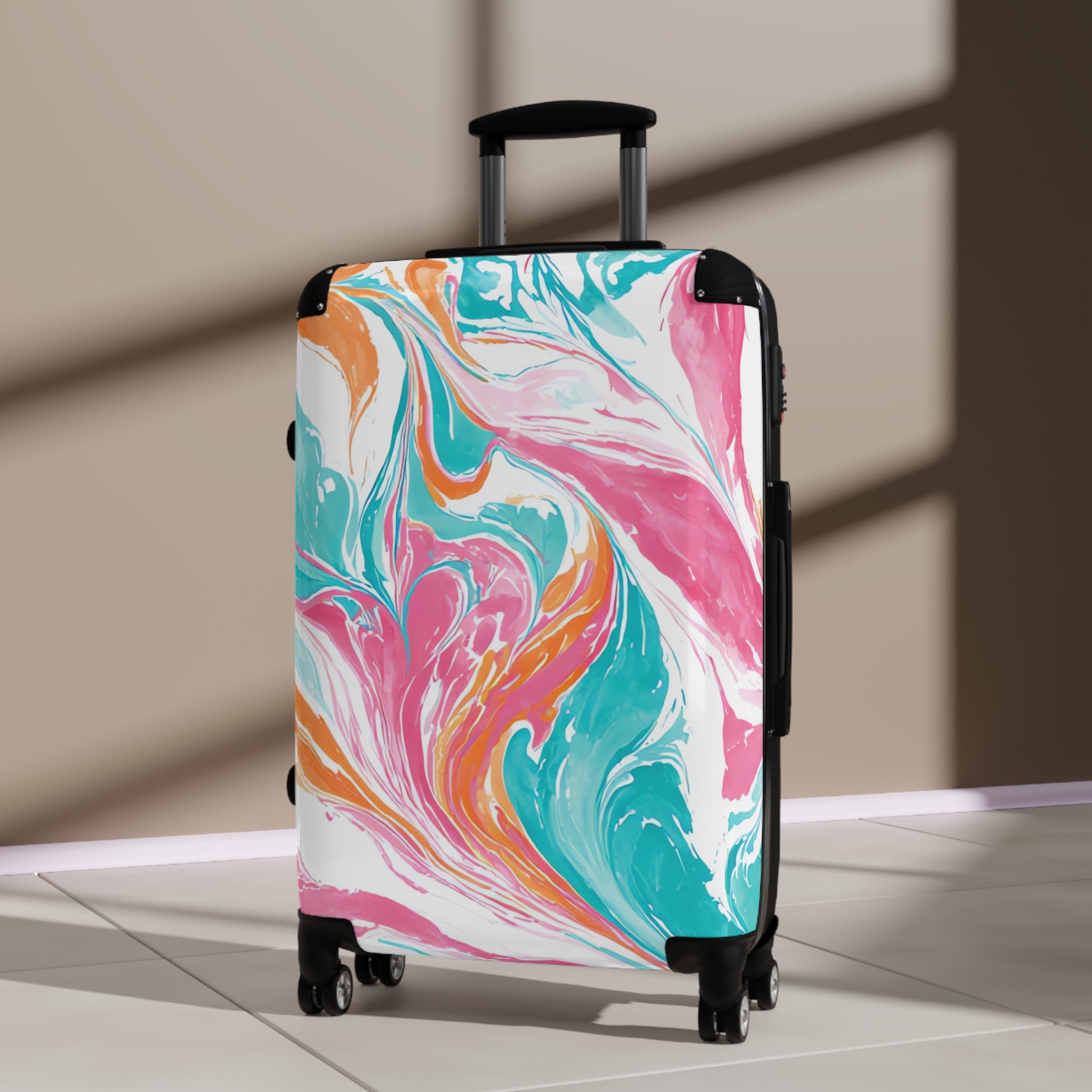 Liquid Pastel Spill Multi-Color Suitcase, Artsulli - Art is Long, Life is Short, Bags, , , , , , , 
