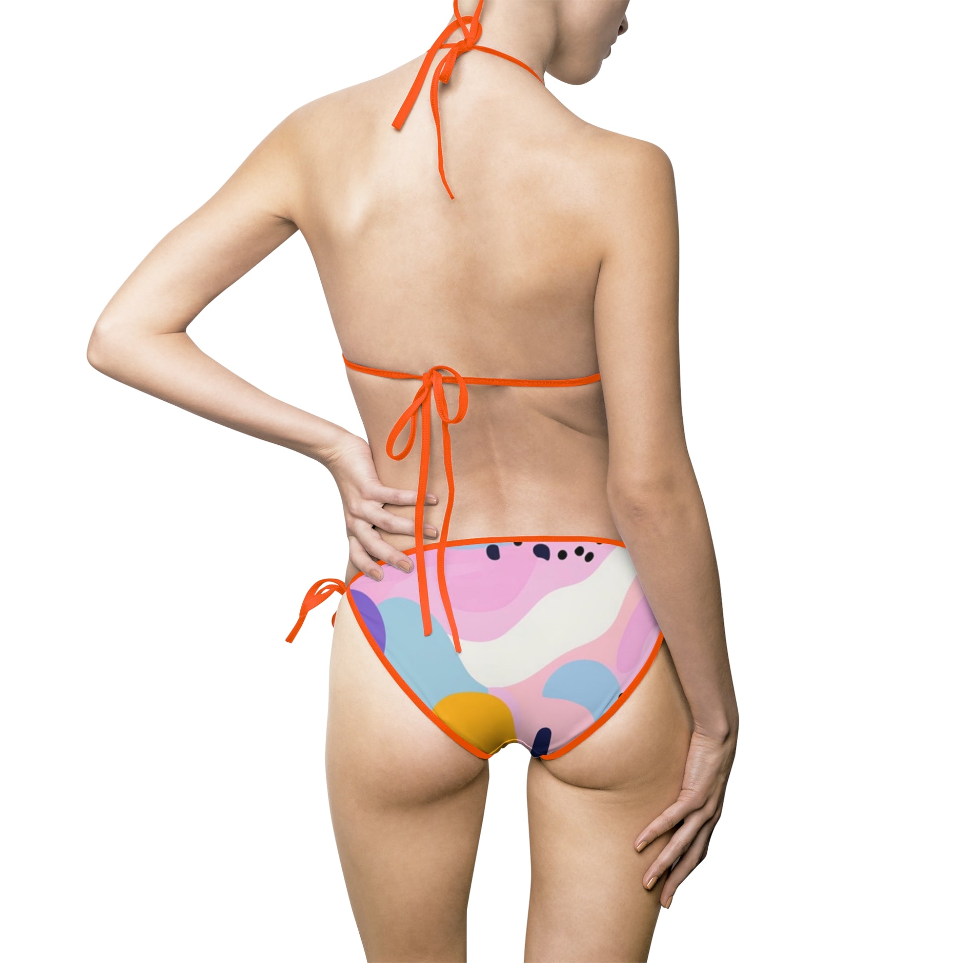 Colorful Abstract Dots and Shapes Women's Bikini Swimsuit (AOP), Artsulli - Art is Long, Life is Short, All Over Prints, , , , , , , 