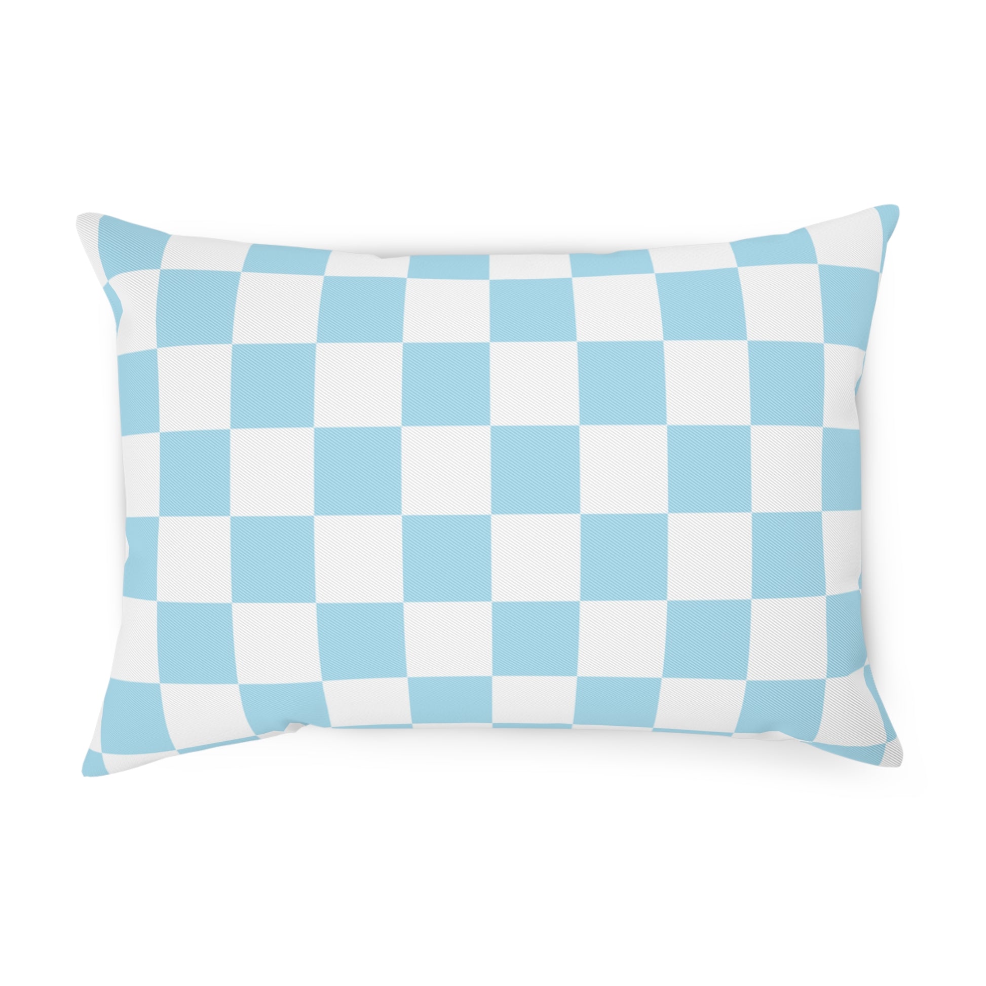 Checkerboard Sky Blue Cushion, Artsulli - Art is Long, Life is Short, Home Decor, Size, 19.7" × 13.8", , , , , 18262911584832612830